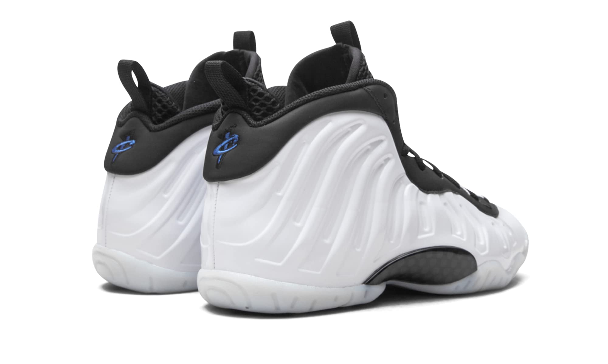 Nike Little Foamposite One White Black Blue Basketball Shoes for Kids - CZ2548-100 | Perfect for School Sports, Playground & Casual Wear