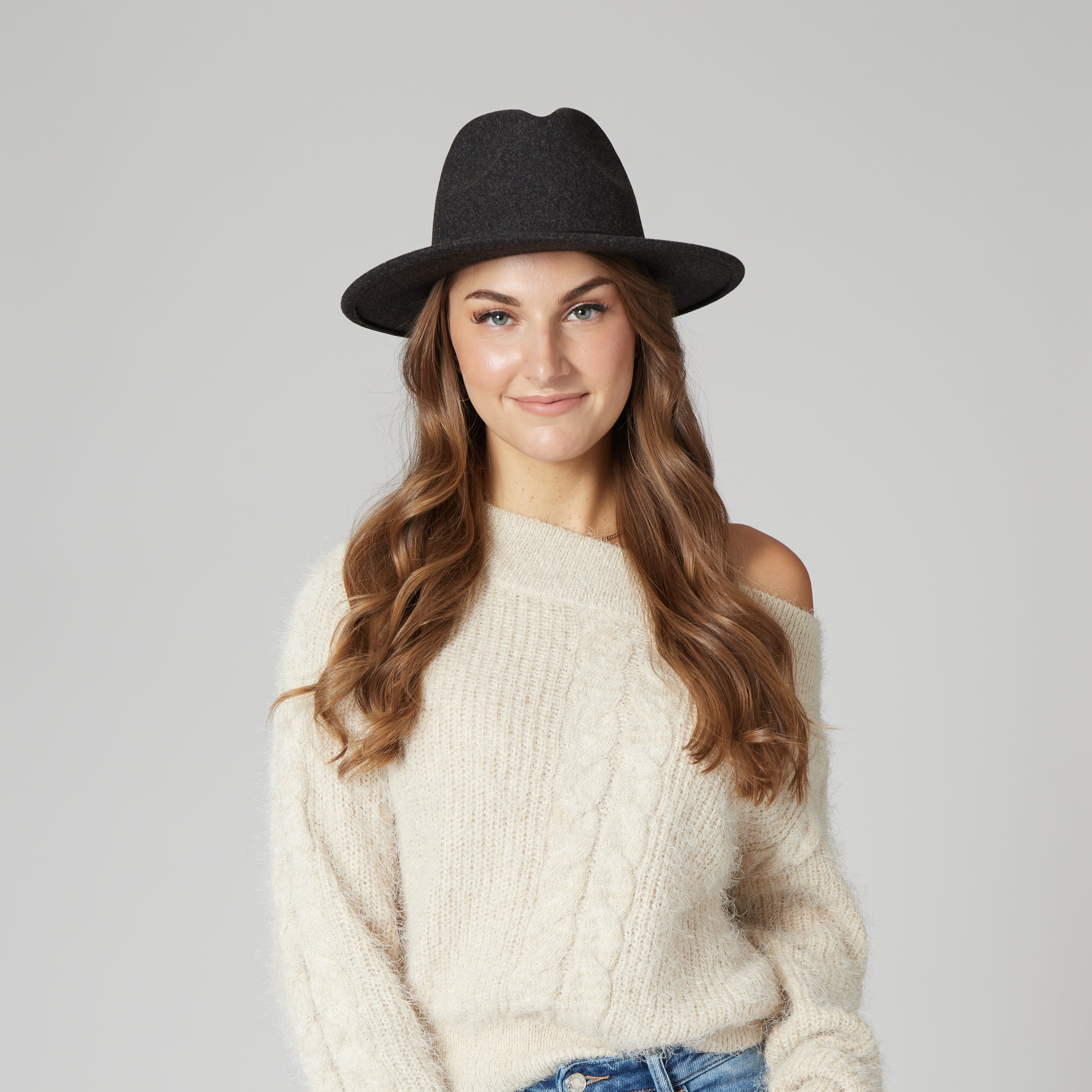 Stylish Women's Faux Felt Fedora Hat with Genuine Leather Band - Perfect for Outdoor Events, Travel & Fashion Accessories