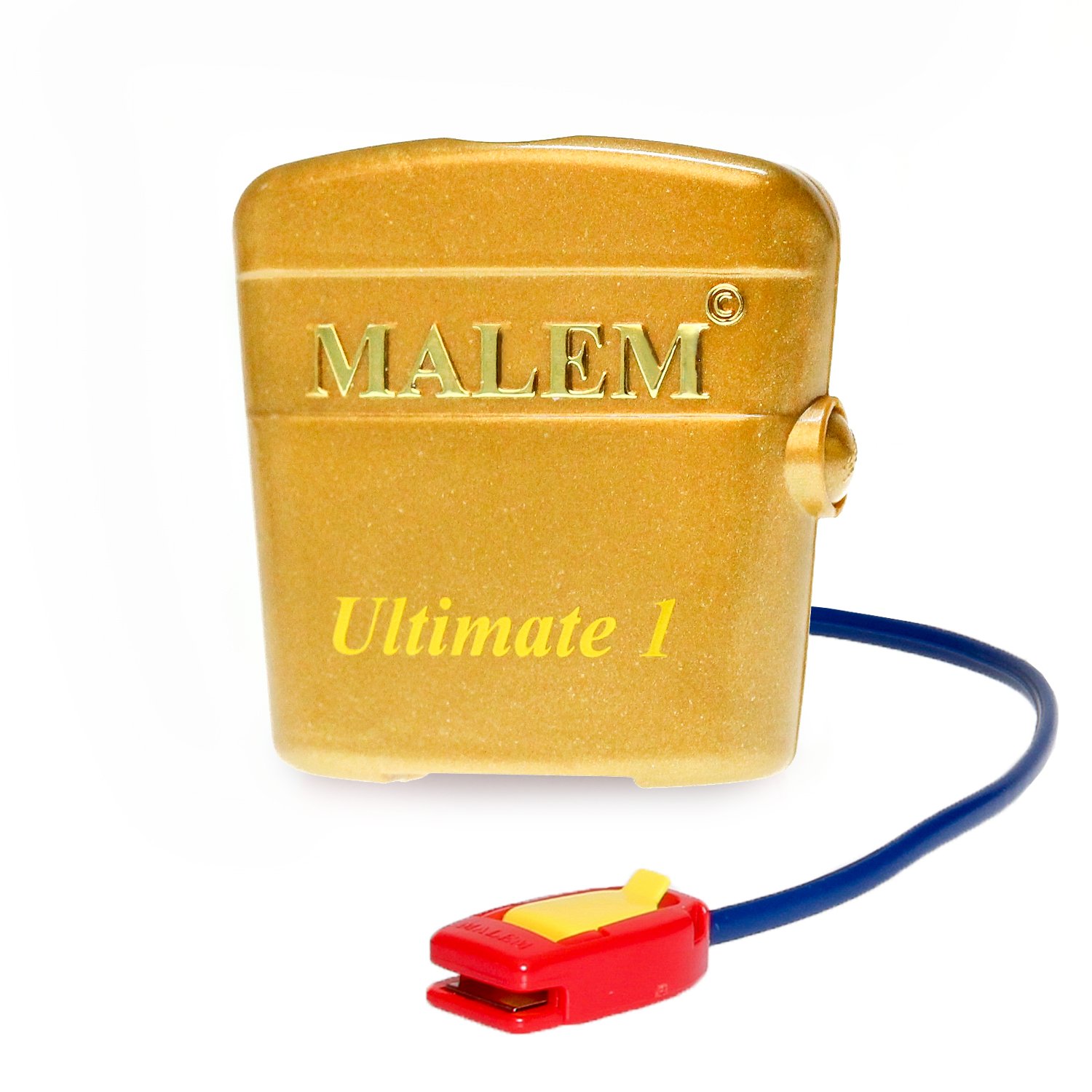 Malem Ultimate PRO 8-Tone Bedwetting Alarm - Loud Sound & Strong Vibration - Gold Color - Effective Enuresis Solution for Kids & Adults - Perfect for Nighttime Use & Travel