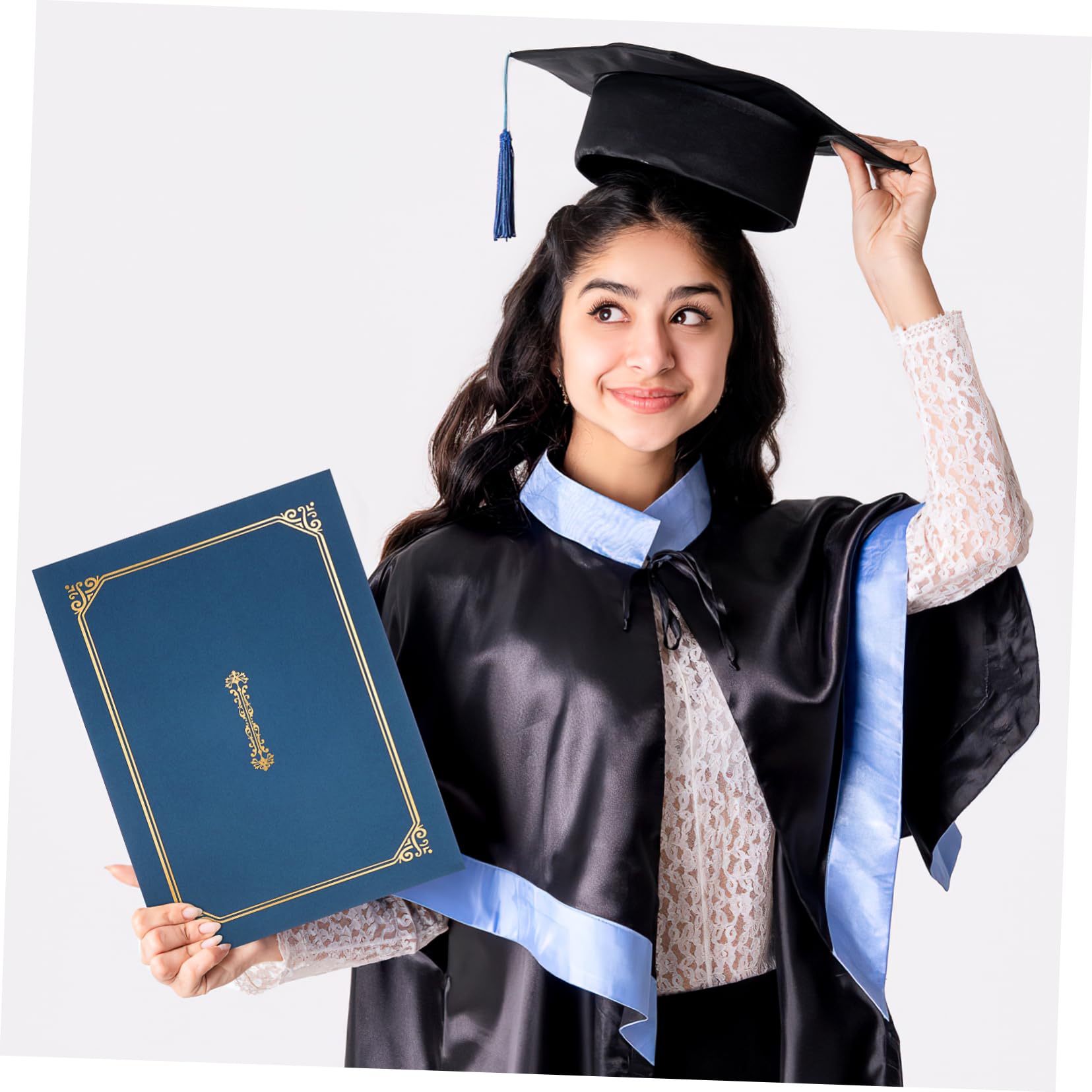 Alipis 4-Pack Blue Diploma Certificate Holders - A4 Document Folders for Awards, Diplomas & Important Papers | Perfect for Graduation, Office Organization & Professional Document Display