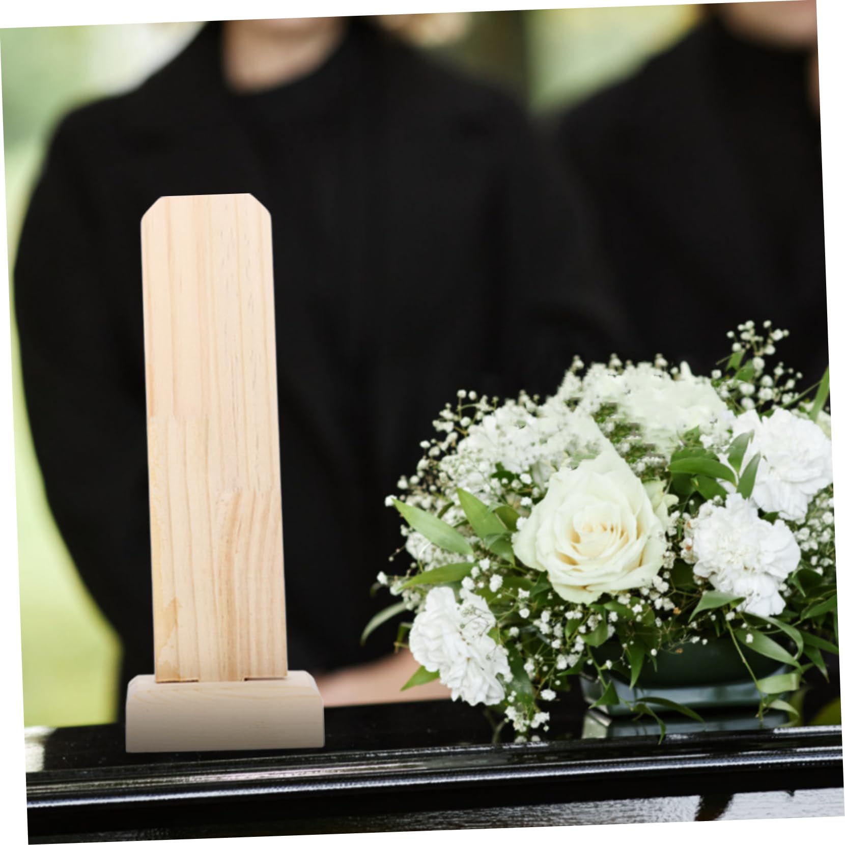 VILLFUL Original Wooden Memorial Tablet for Temple Worship - Lightweight & Portable Ancestral Offering Board - Perfect for Home Altars, Buddhist Ceremonies & Memorial Services