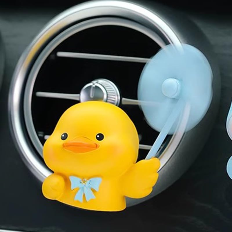 **Cool Bull Duck Car Air Freshener Diffuser - 2 Refill Tablets, Vent Clip Aromatherapy for Cars - Fresh Scents & Cute Decor for Home, Office & Travel**