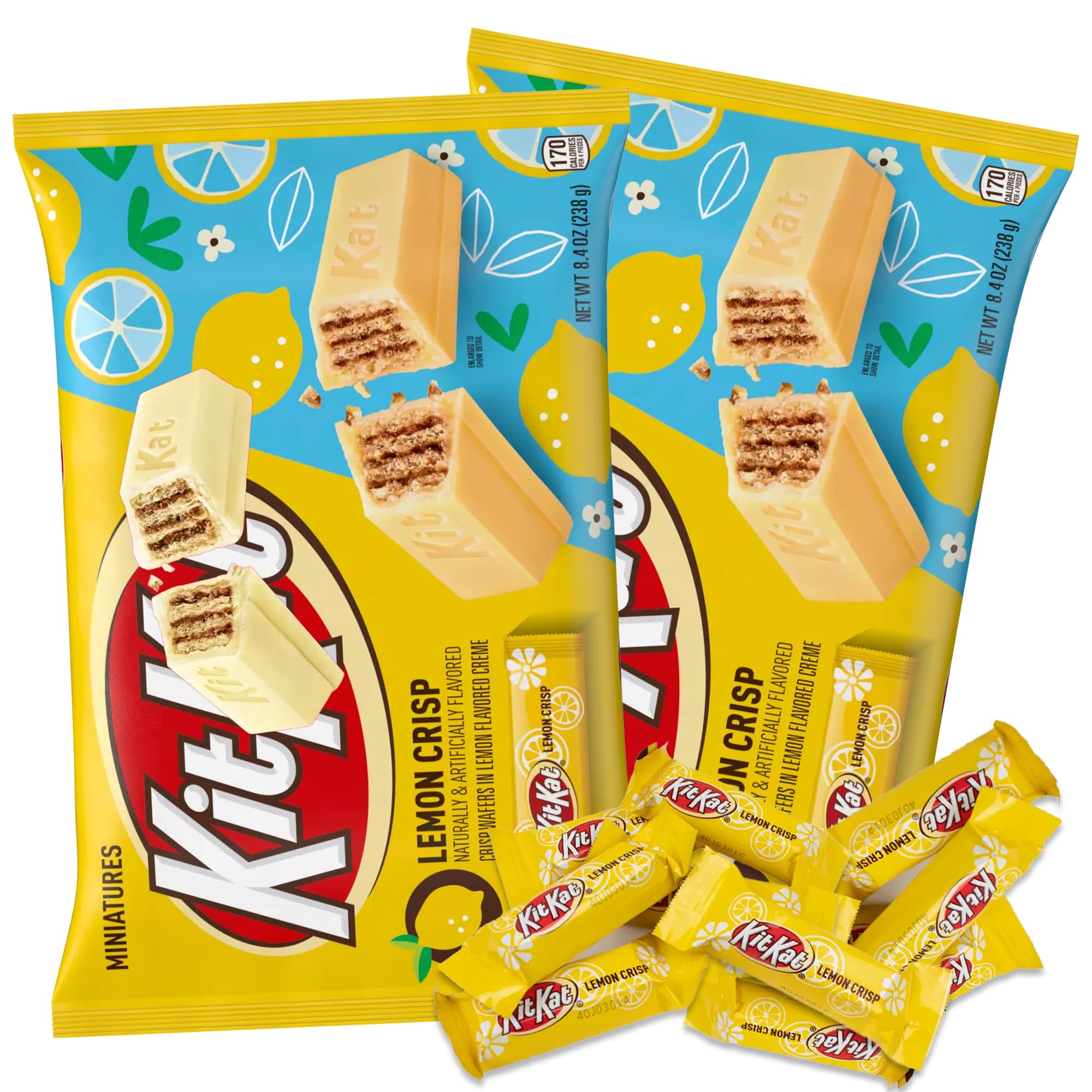Delicious Lemon Wafer Candy Bars - 2 Pack (8.4oz Each) | Sweet & Tangy Easter Treats | Perfect for Holiday Gifts, Party Favors & Snacking