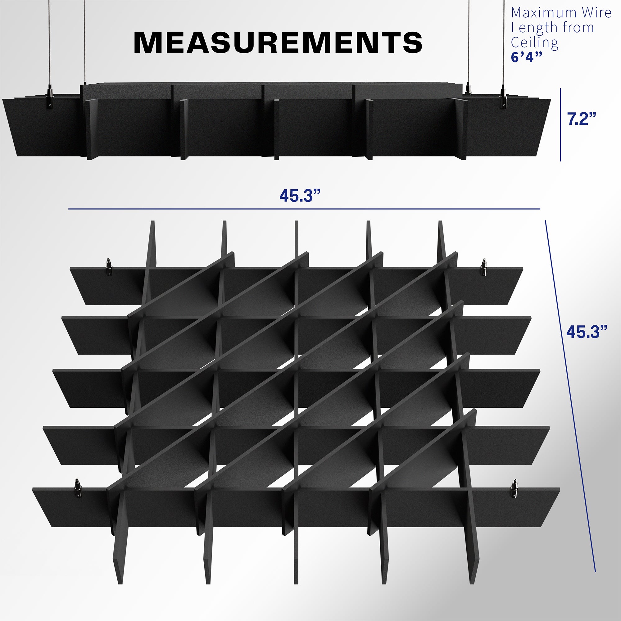 Acoustic Dual Layer Ceiling Waffle Panels - Soundproofing Tiles for Home Theater, Office & Studio Noise Reduction