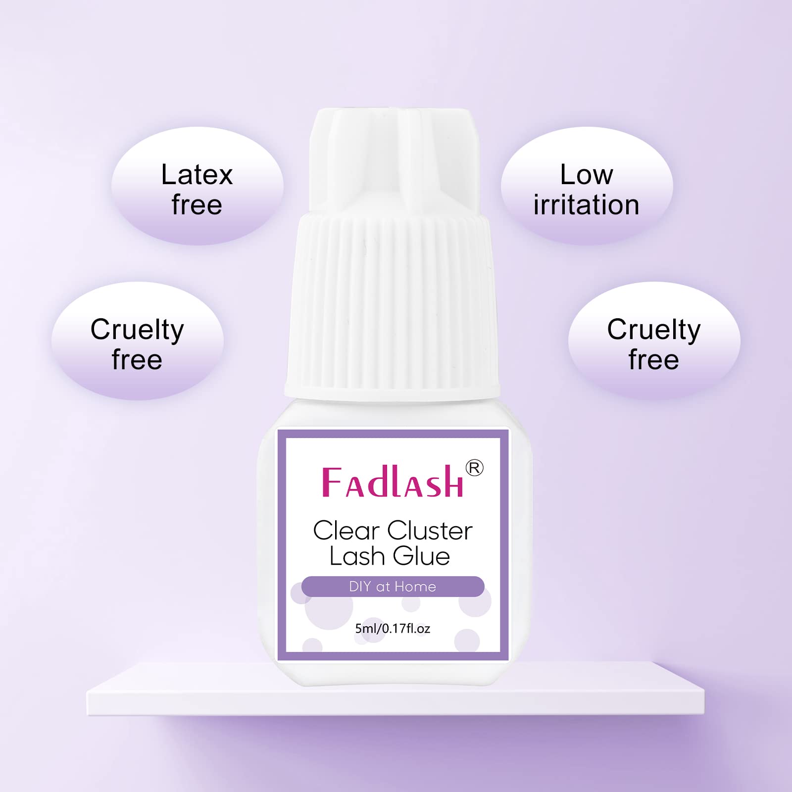 Cluster Lash Glue - Clear Individual Eyelash Adhesive with 7-15 Day Retention & 2-3 Second Dry Time - Professional DIY Lash Extension Glue (5ml) - Perfect for Salon, Home Use & Special Occasions