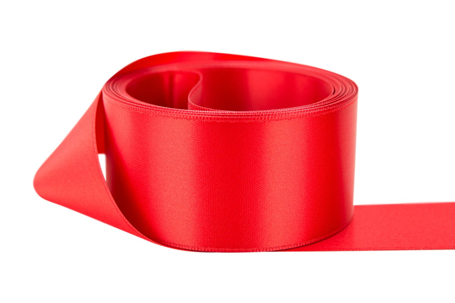 Double Faced Satin Ribbon 1.5 Inch Red - 100% Polyester Craft Ribbon by The Yard for Gift Wrapping, Wedding Decorations & DIY Projects