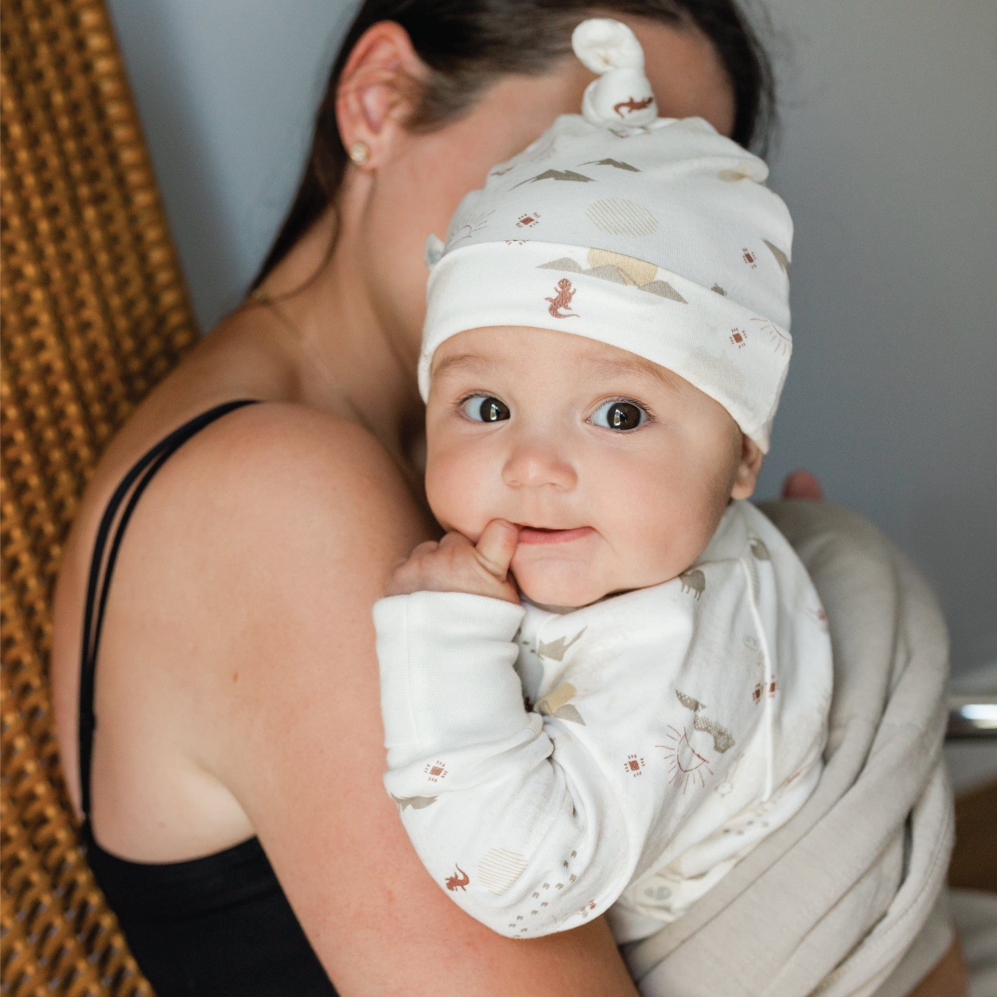 Organic Bamboo Baby Sleeper - Soft & Breathable for Newborns & Infants - Perfect for Nursery, Daycare & Travel - Desert Design