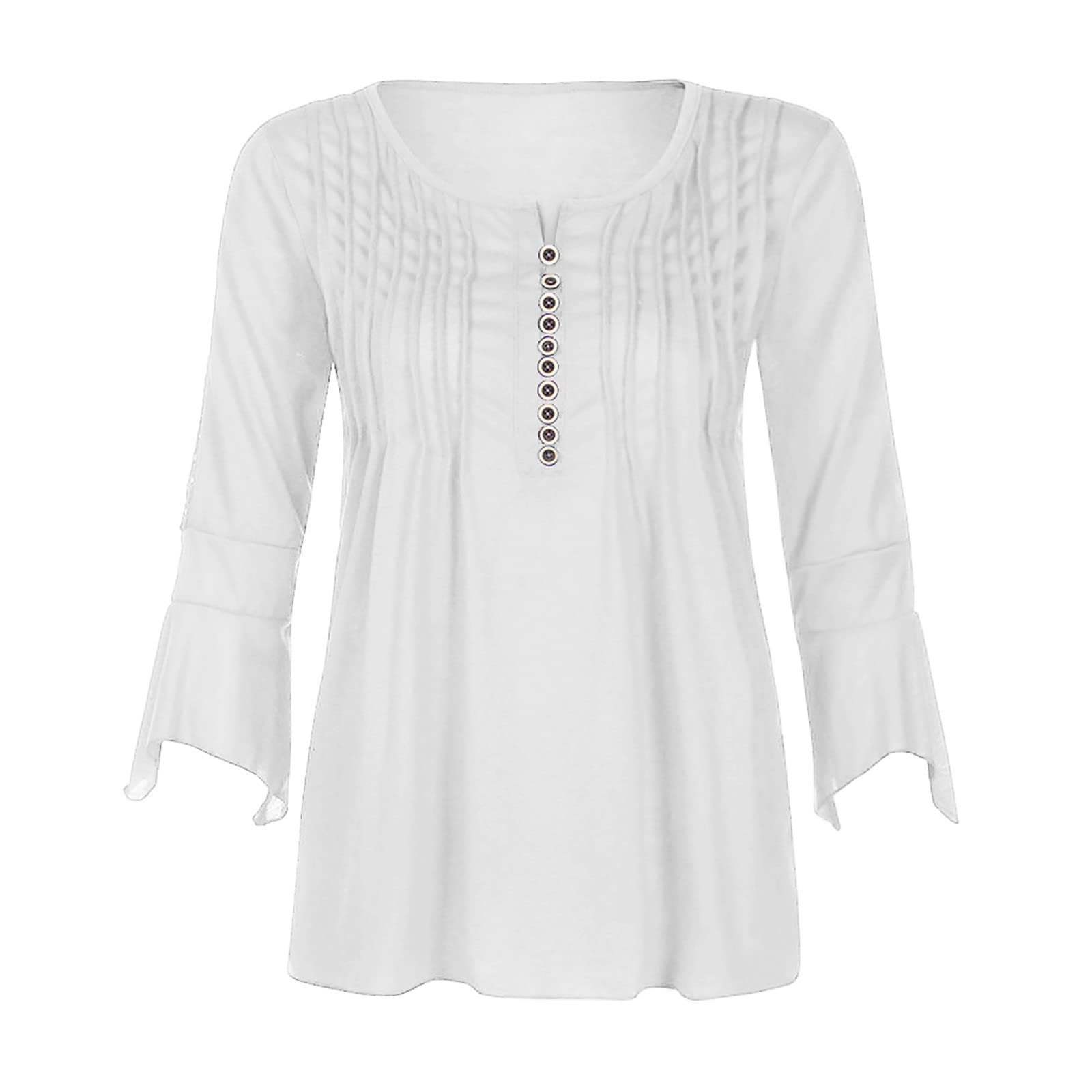 Trendy Women's Short Sleeve T-Shirts - Breathable Cotton Casual Tee for Summer | Perfect for Work, Travel & Everyday Wear (White)