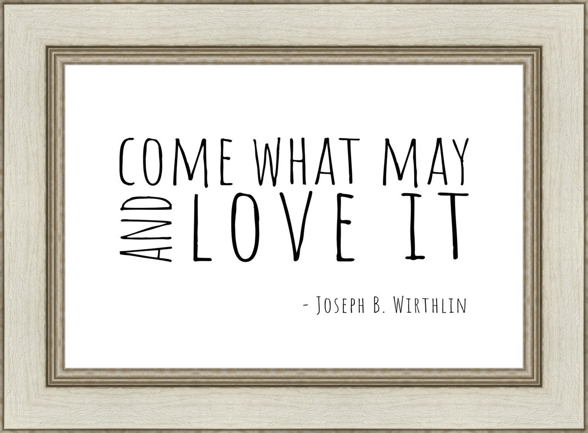 Come What May By Paige Tilly - Inspirational Wall Art Decor for Home, Office & Gift Giving | Motivational Quote Print for Living Room, Bedroom & Workspace