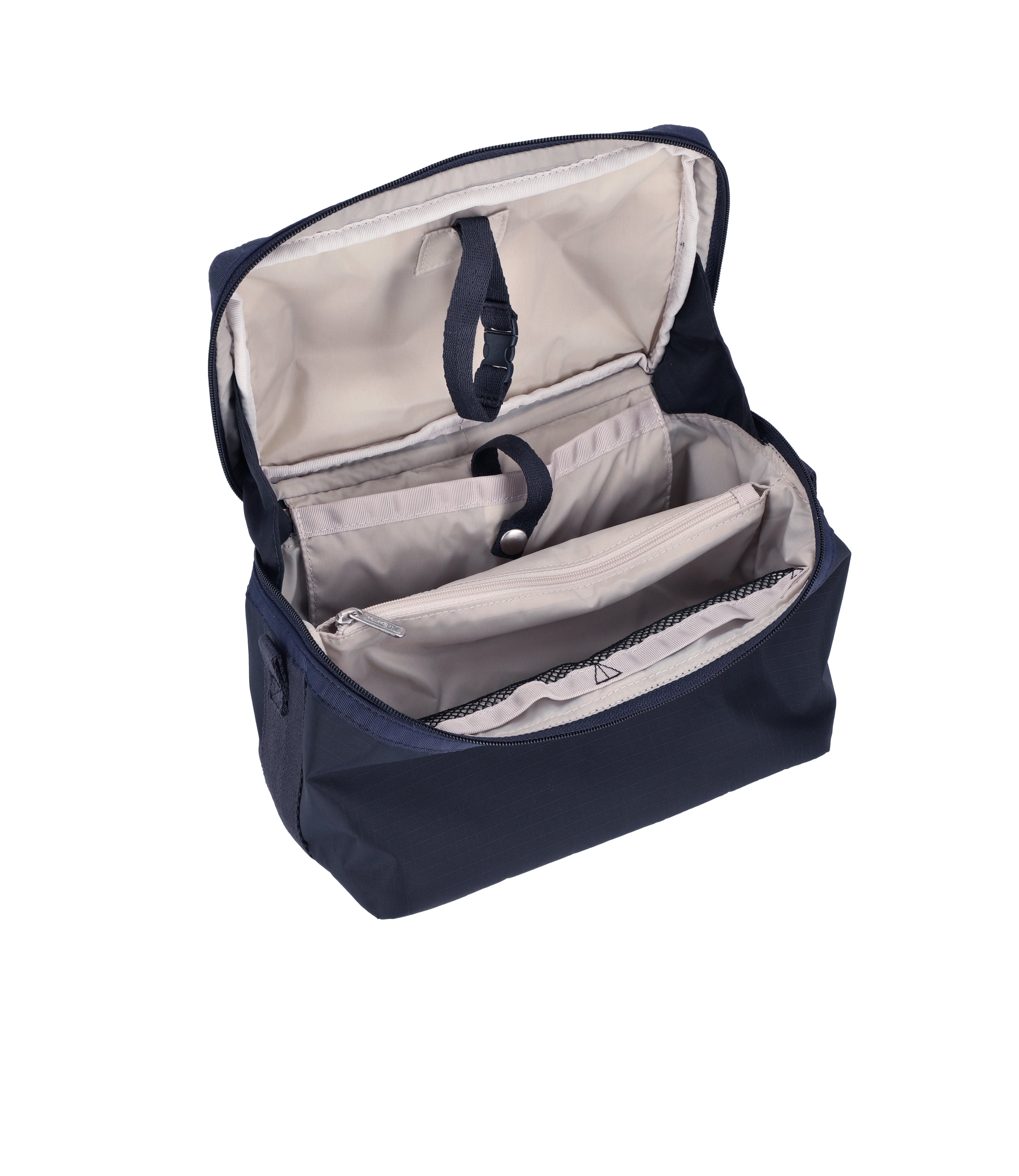Deep Sea Navy Blue Train Case Cosmetic Organizer 1544 R111 - Perfect for Makeup Artists, Travel & Salon Storage