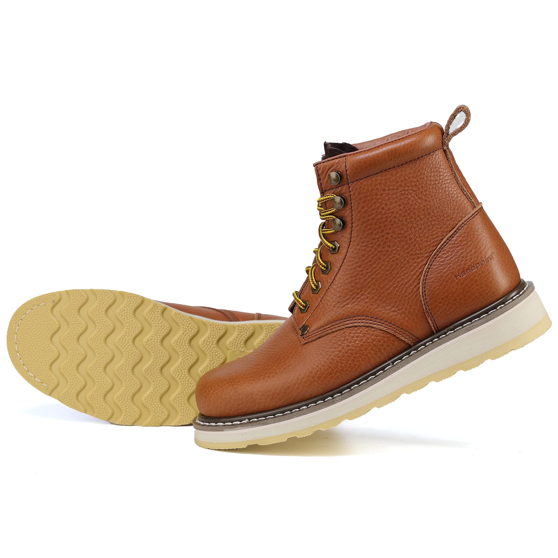 Men's 6-Inch SureTrack Soft Toe Slip-Resistant Work Boots - Brown (84984) | Comfortable & Durable Safety Shoes for Construction, Warehouse & Outdoor Work