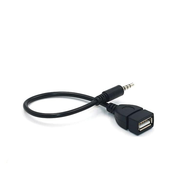 3.5mm AUX to USB A Female Car Audio Adapter Cable - Converts AUX to USB for Car Stereos, GPS, CD & DVD Players - Black | Perfect for Upgrading Car Audio Systems & Connecting Devices