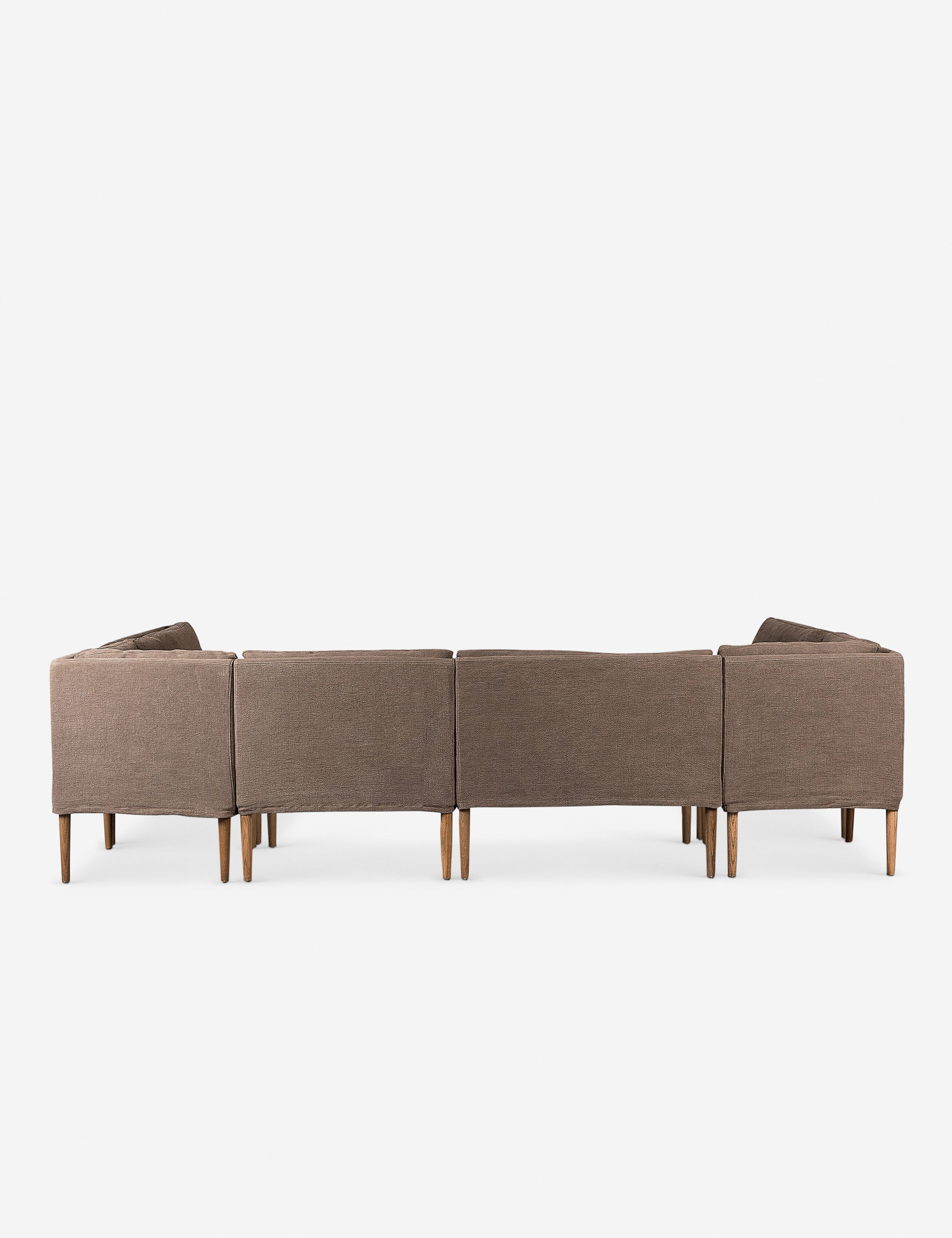 Aurelia U-Shaped Dining Banquette - Modern Upholstered Bench by Amber Lewis x Four Hands for Kitchen, Breakfast Nook, or Dining Room Seating
