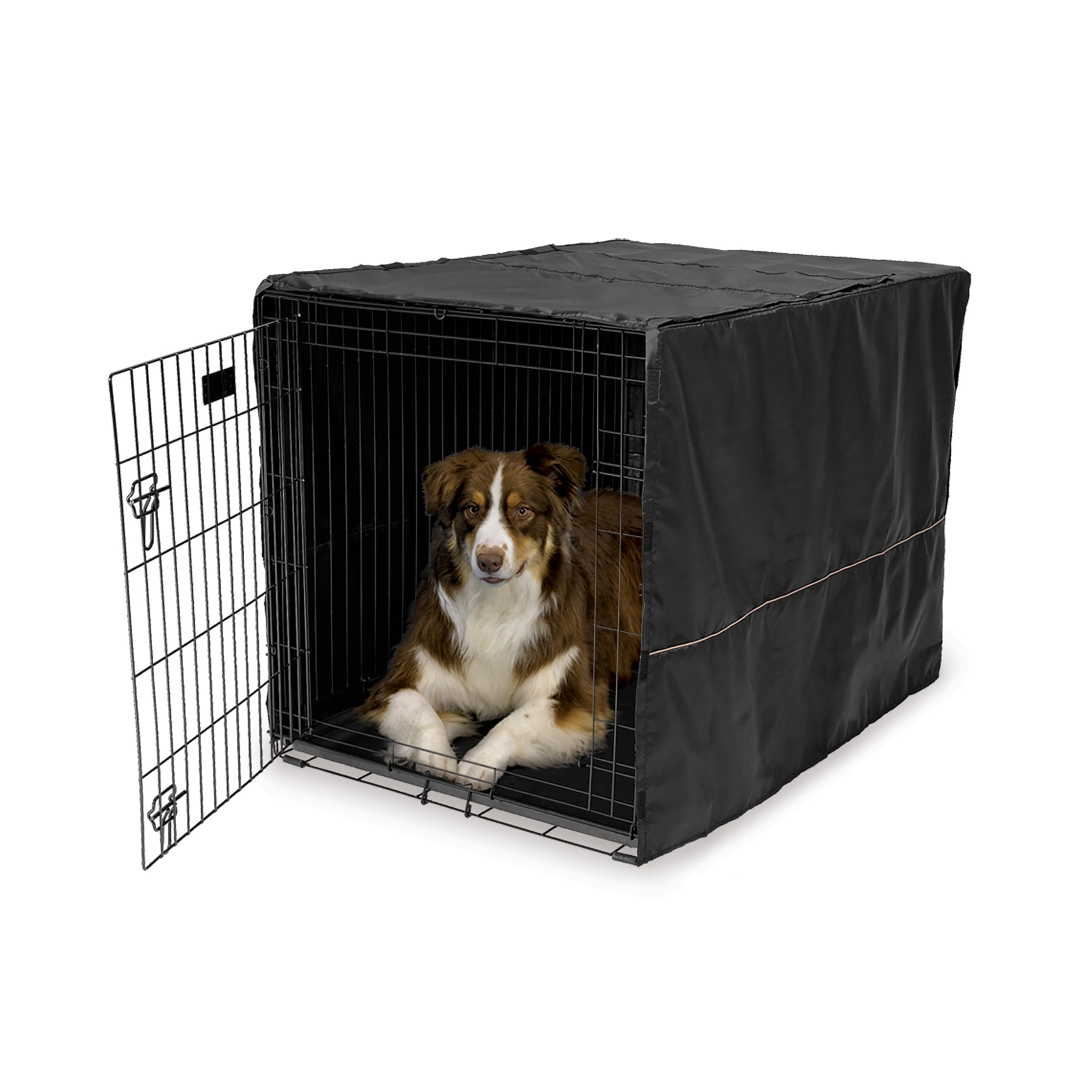 MidWest Homes for Pets Dog Crate Cover - Black 42-Inch Privacy Cover for Midwest Dog Crates | Machine Washable & Dryable | Perfect for Home, Travel & Vet Visits