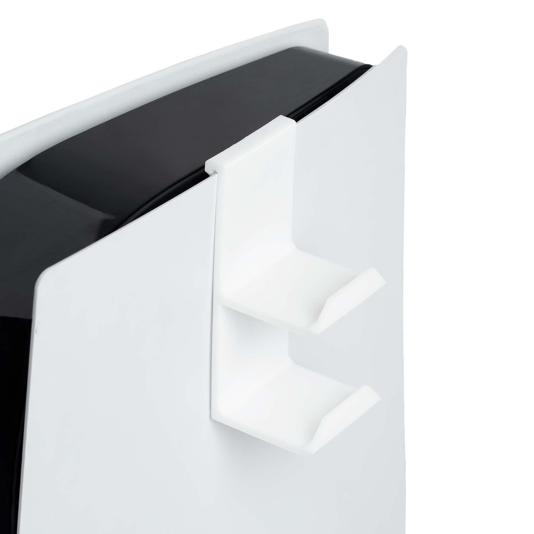 Titus PS5 Controller Hook - White Wall Mount Holder for Playstation 5 Accessories - Perfect for Gaming Room Organization & Space Saving