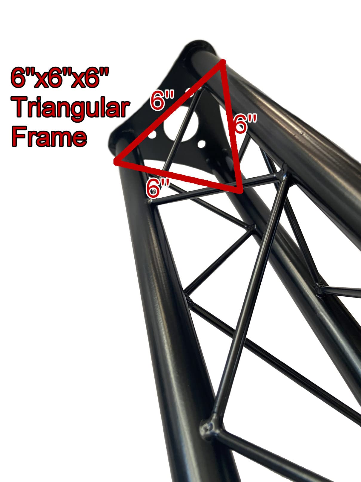 GRIFFIN DJ Triangle Truss Extension Lighting System - Speaker Stand Mountable Truss Kit for Stage Lighting, Smoke Machines & Dance Can Lights with C-Clamp Brackets & Hardware - Perfect for Nightclubs, Concerts & Event Stages