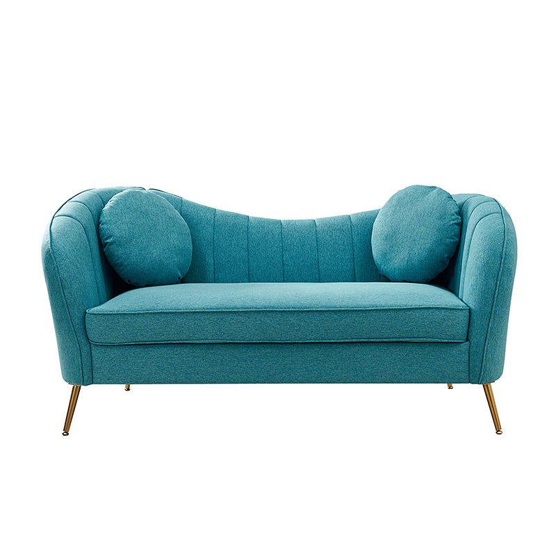 Emilio Contemporary Tufted Back Loveseat - Elegant & Comfortable Small Sofa for Living Room, Bedroom or Office - Perfect for Relaxing & Entertaining Guests