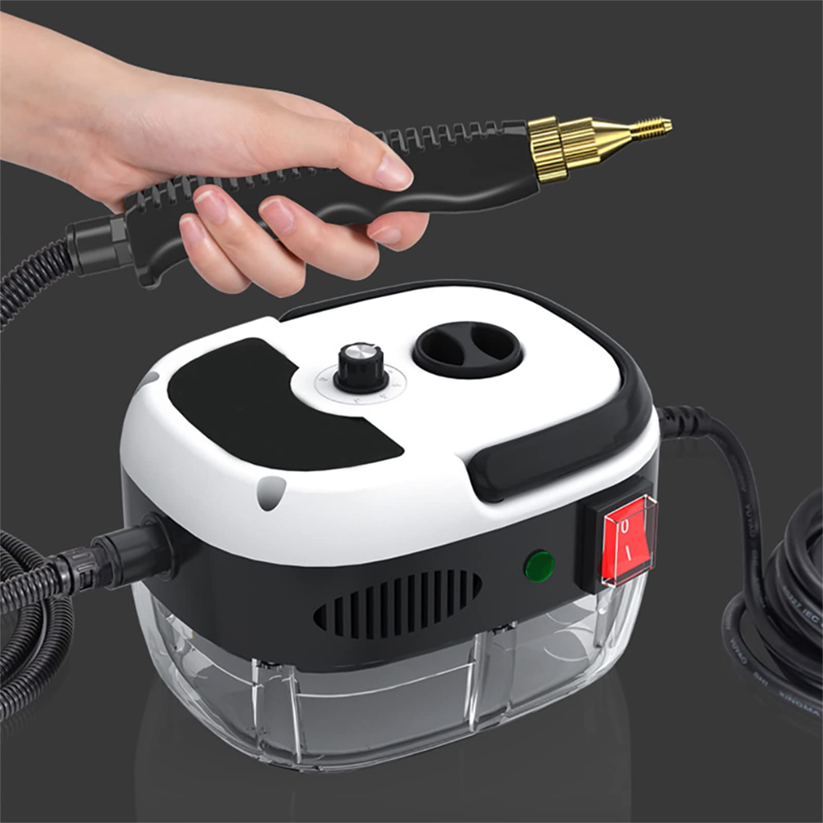2500W Handheld Steam Cleaner for Home & Car - 110V Portable Steamer for Upholstery, Sofa, Car Seat, Range Hood & Bathroom Cleaning | Multi-Surface Steam Cleaner for Deep Cleaning & Sanitizing
