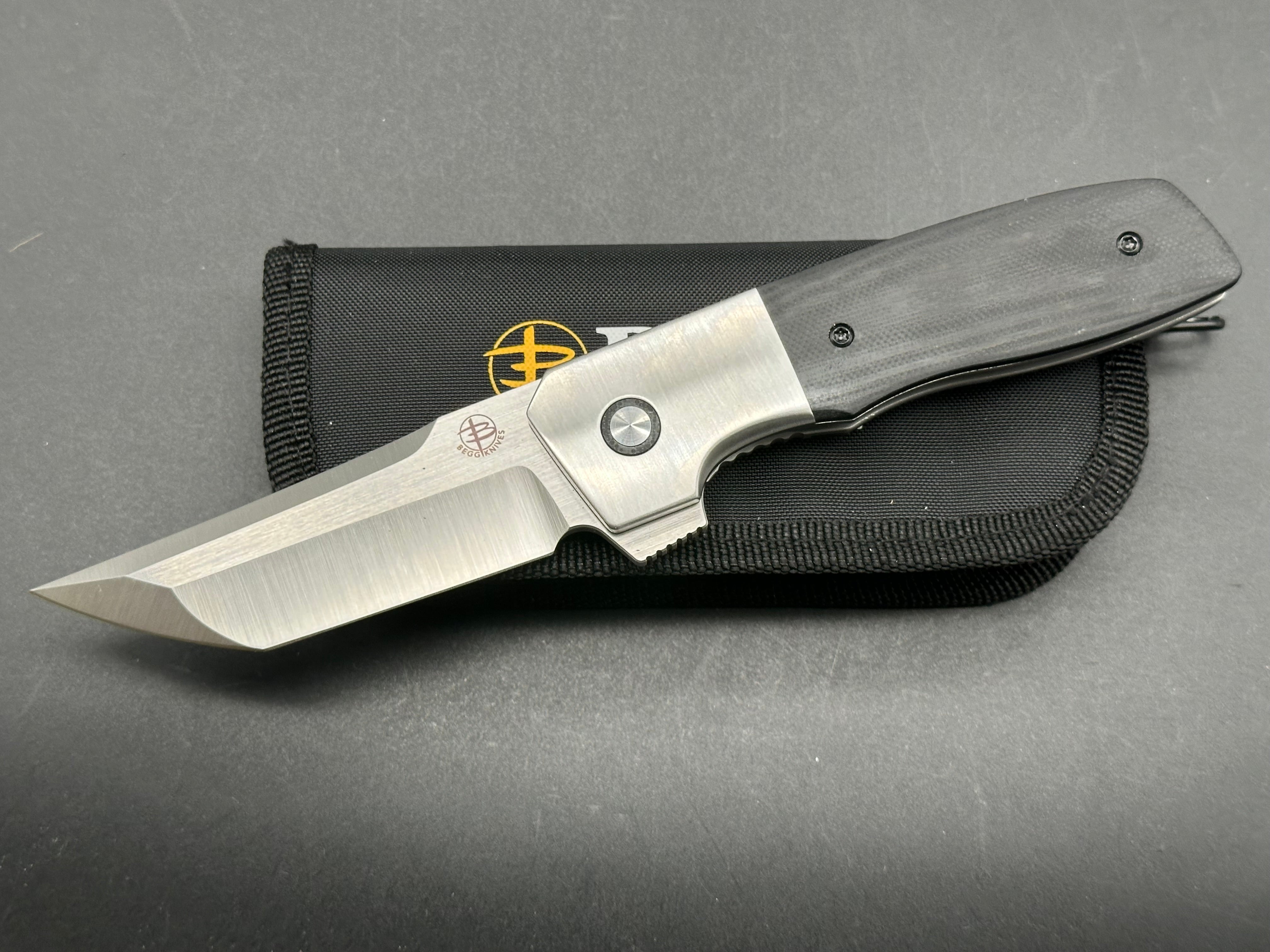 Premium Begg Seishin G10 Handle Folding Knife with VG-10 Stainless Steel Blade - Perfect for Outdoor Camping, Hiking, and Everyday Carry (EDC)