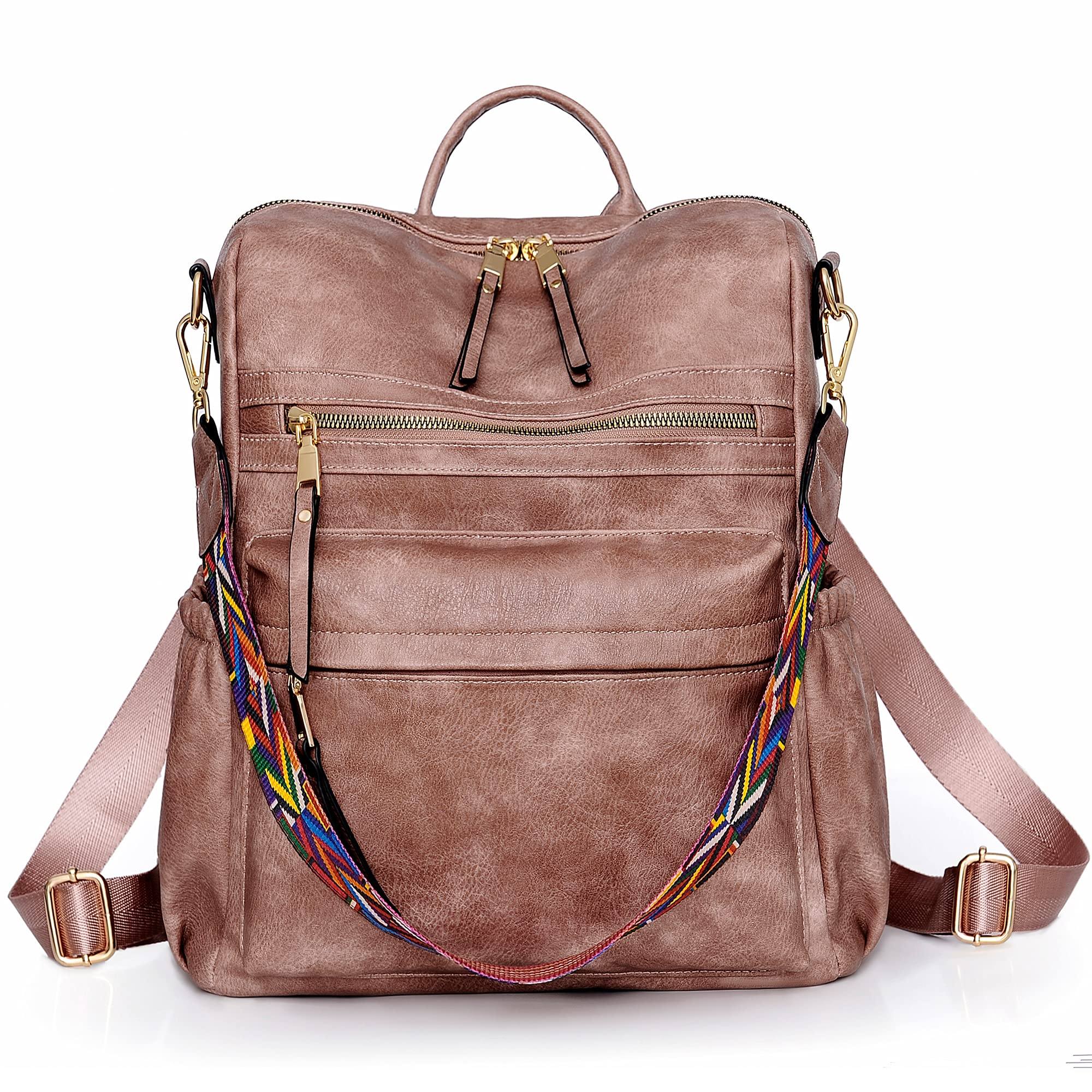 Dora & Liz Women's Leather Backpack Purse - Stylish Travel Shoulder Bag for Ladies, Fashionable Designer Handbag for Work, School & Daily Use