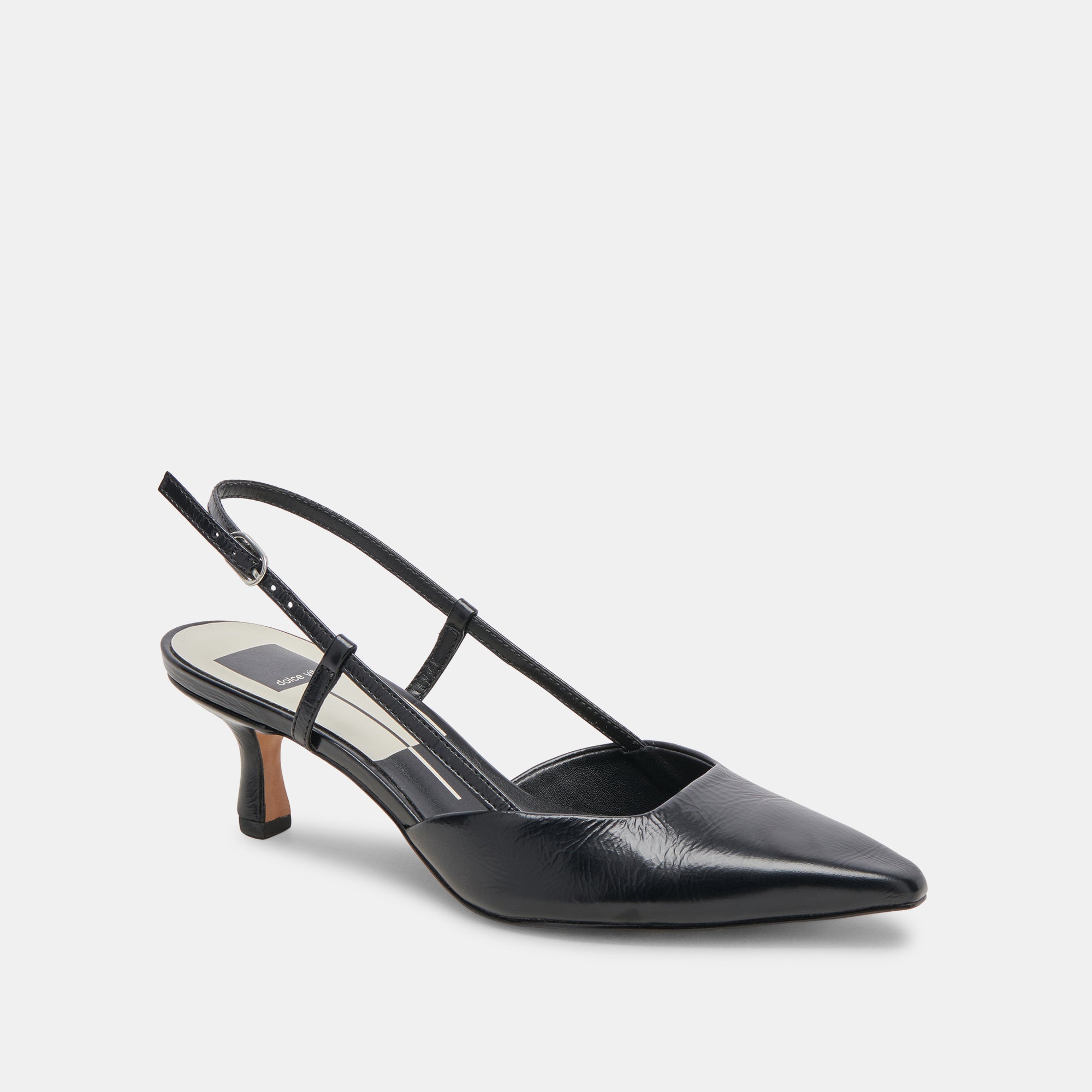 ODELA Women's High Heels - Midnight Crinkle Patent Leather Pumps for Parties, Weddings & Evening Events