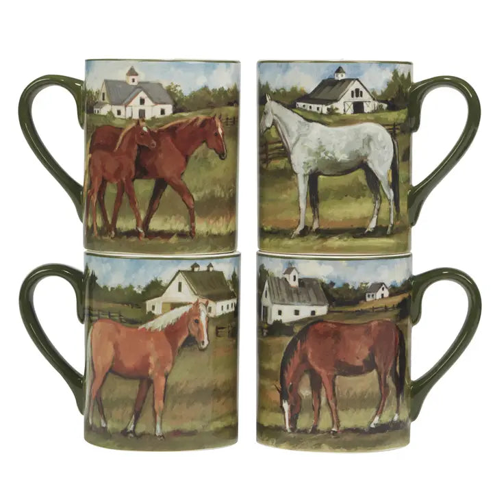Premium Stables Dinnerware Set - Elegant Porcelain Plates, Bowls & Mugs for Fine Dining - Perfect for Wedding Registry, Anniversary Gifts & Upscale Dinner Parties