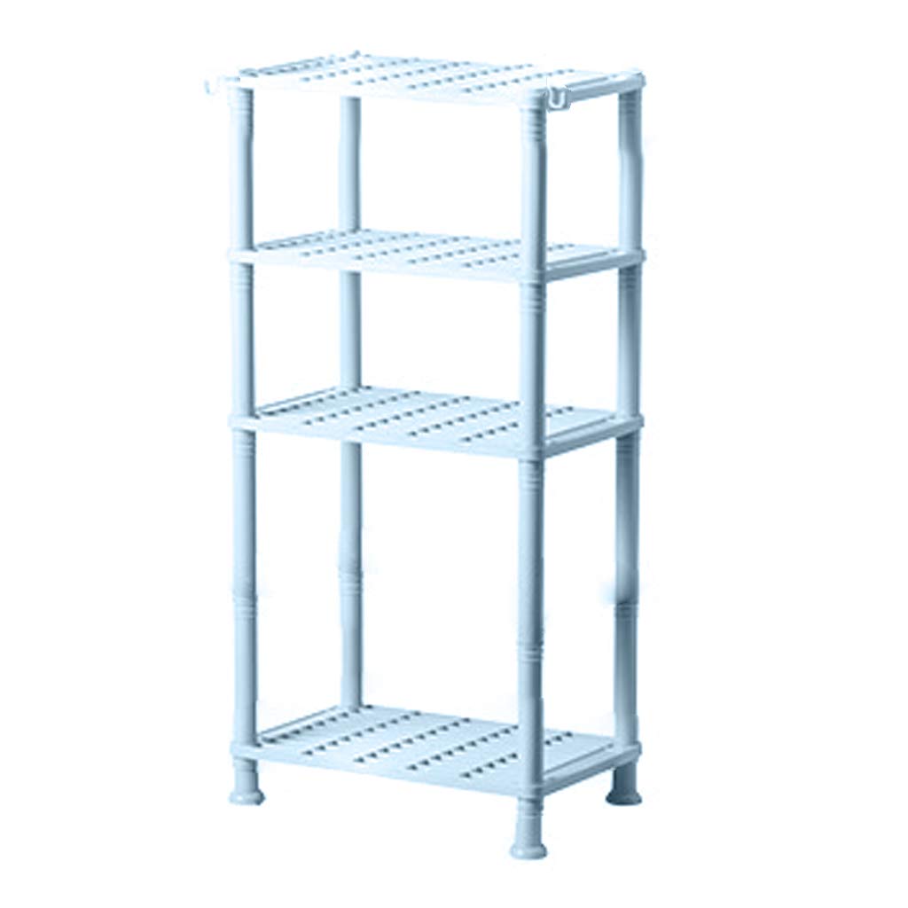 Stackable 3/4/5-Tier Plastic Bathroom Shelf Organizer - Space-Saving Kitchen Storage Rack for Cosmetics, Toiletries & Desktop Accessories - Perfect for Small Bathrooms, Vanities & Closet Organization