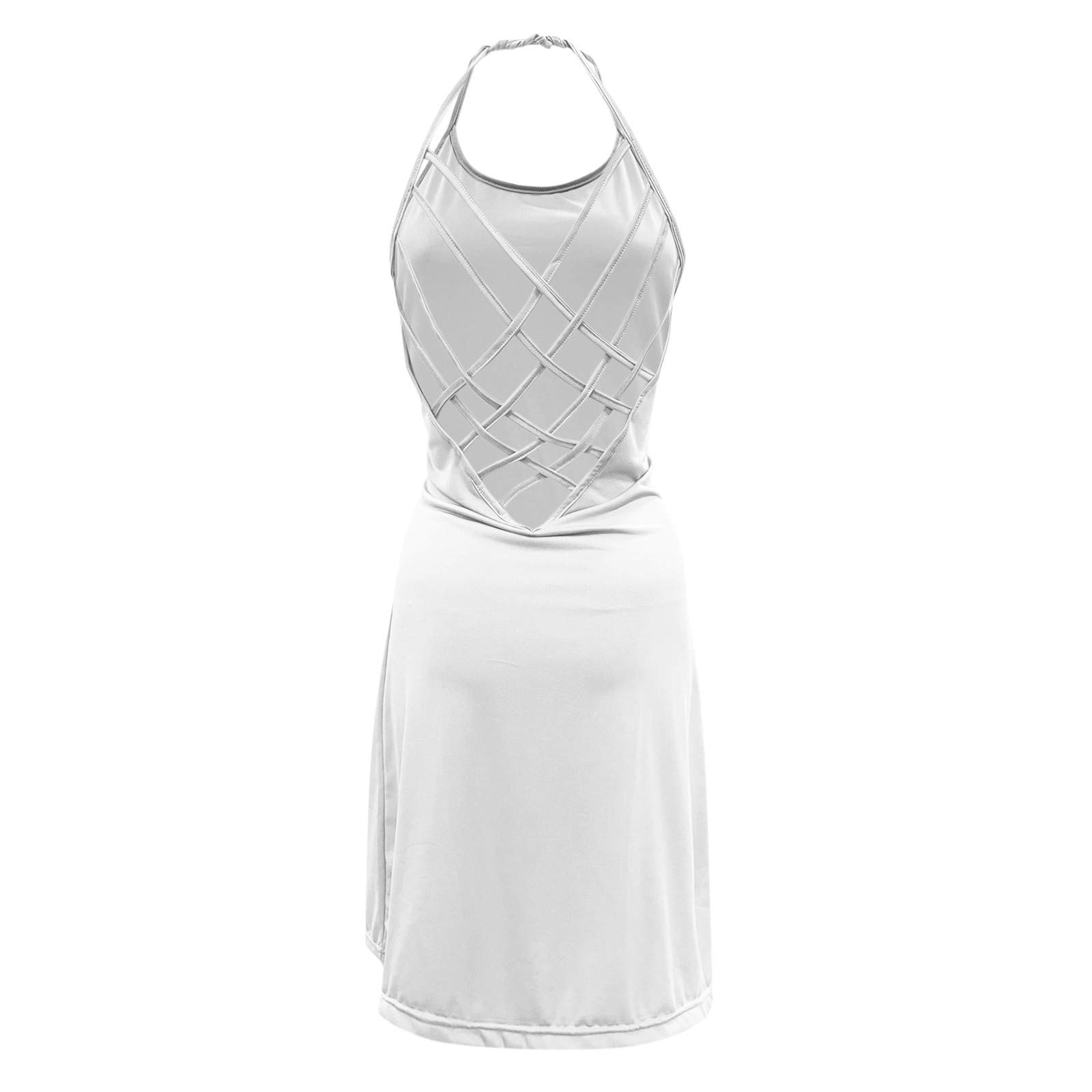 JOFOW Women's Summer Sleeveless Open Back Sunflower Print Slip Dress - Casual Hollow Camisole for Beach, Vacation & Date Night Outfits
