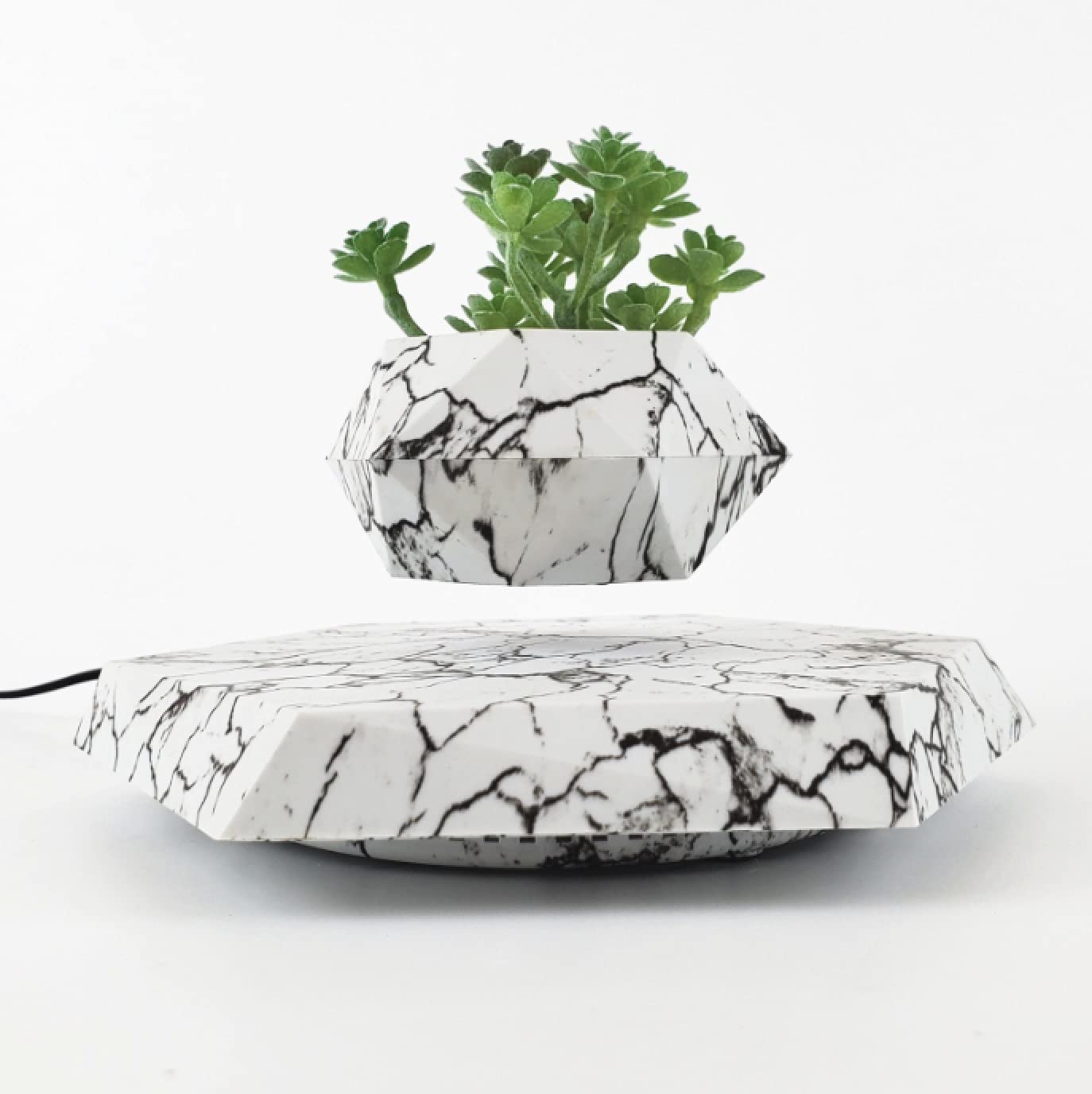 Floating Plant Pot - Levitating Air Bonsai Planter for Home & Office Decor | Unique Hanging Flower Pot for Indoor Plants, Succulents & Herbs | Perfect for Living Room, Desk Decor & Gift Ideas