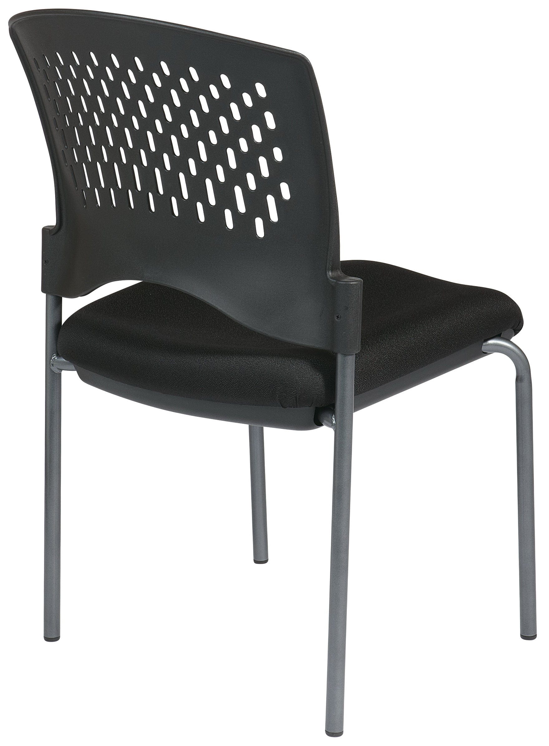 Office Star Pro Line II™ Titanium Finish Armless Visitors Chair - Ergonomic Guest Seating for Reception Areas, Waiting Rooms & Offices [8620 30] - Perfect for Business Lobbies, Conference Rooms & Professional Spaces