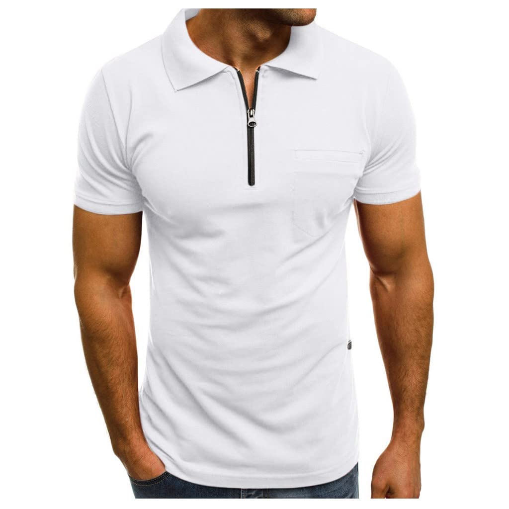 Stylish Men's Slim Fit Dress Shirt with Top Pockets - Casual Short Sleeve Purple Blouse for Office & Night Out | Trendy Fashion T-Shirt for Business & Social Events