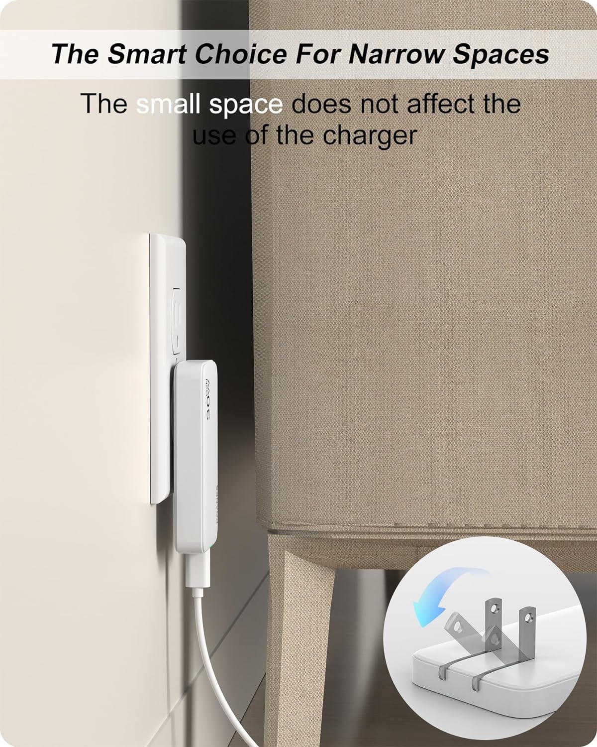 30W Ultra-Slim 3-Port USB C Wall Charger with PD Fast Charging & Foldable Plug - Compatible with iPhone 15/14/13/Pro Max, iPad Pro, Galaxy S23/S22 & More (White) - Perfect for Home, Office & Travel Charging Needs