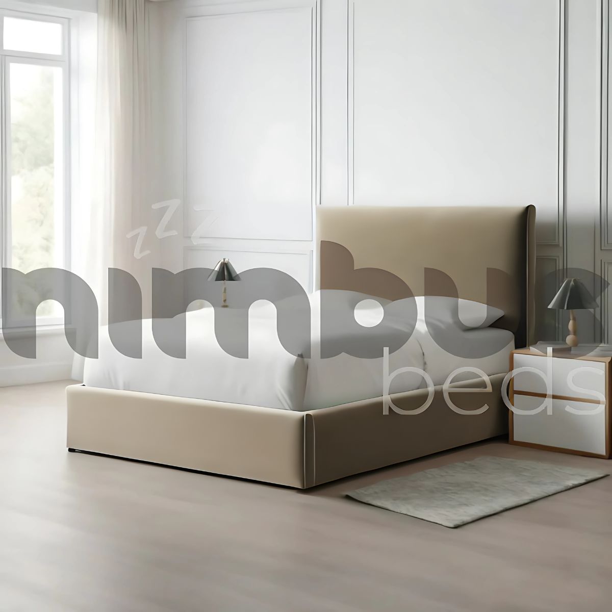 Queen Size One Panel Bed Frame - Sturdy Metal Platform Bed with Easy Assembly, No Box Spring Needed - Perfect for Modern Bedrooms, Guest Rooms & Small Spaces