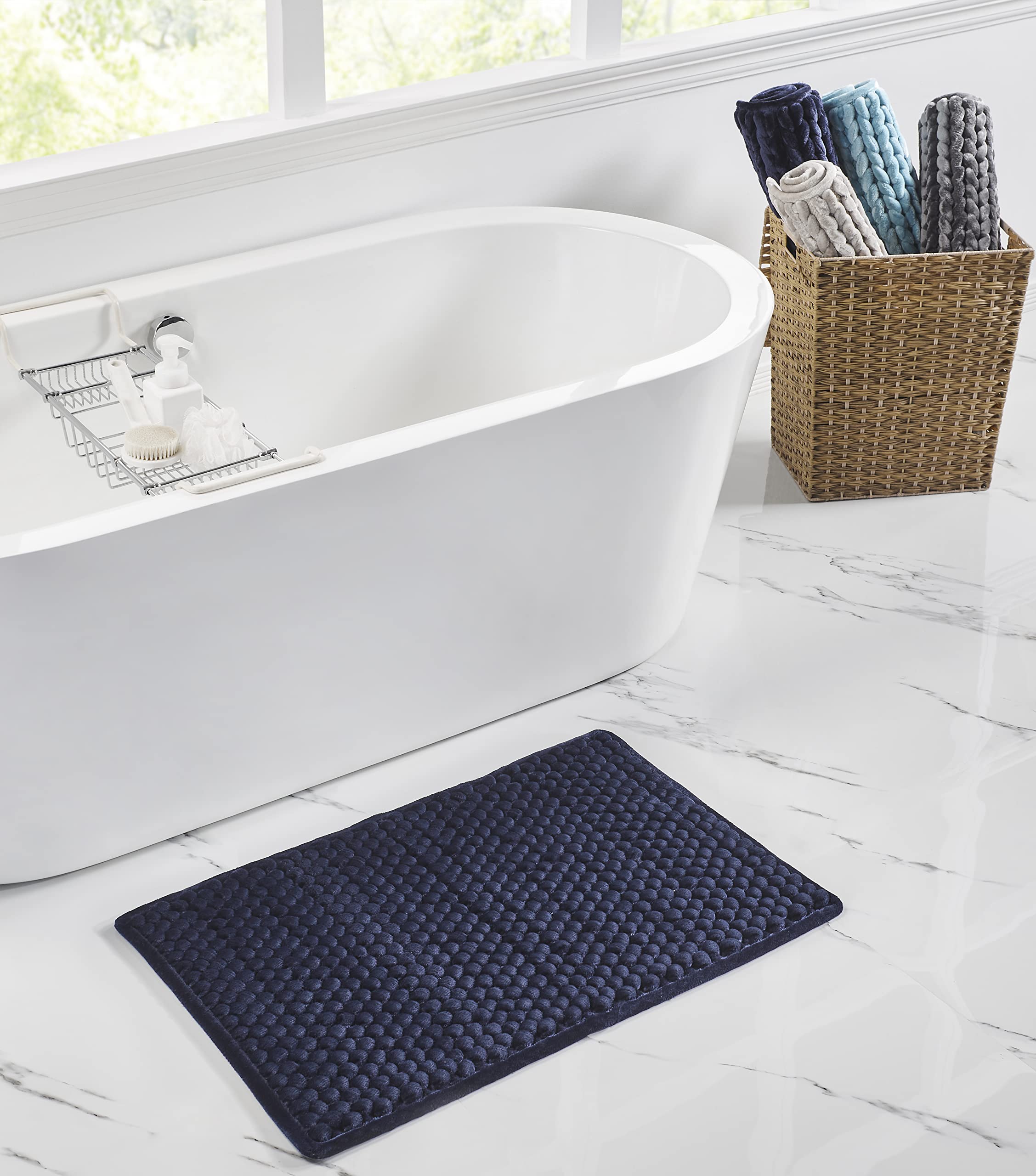 Better Trends Chenille Bath Mat - Non-Slip, Absorbent Bathroom Rug for Shower & Floor (20