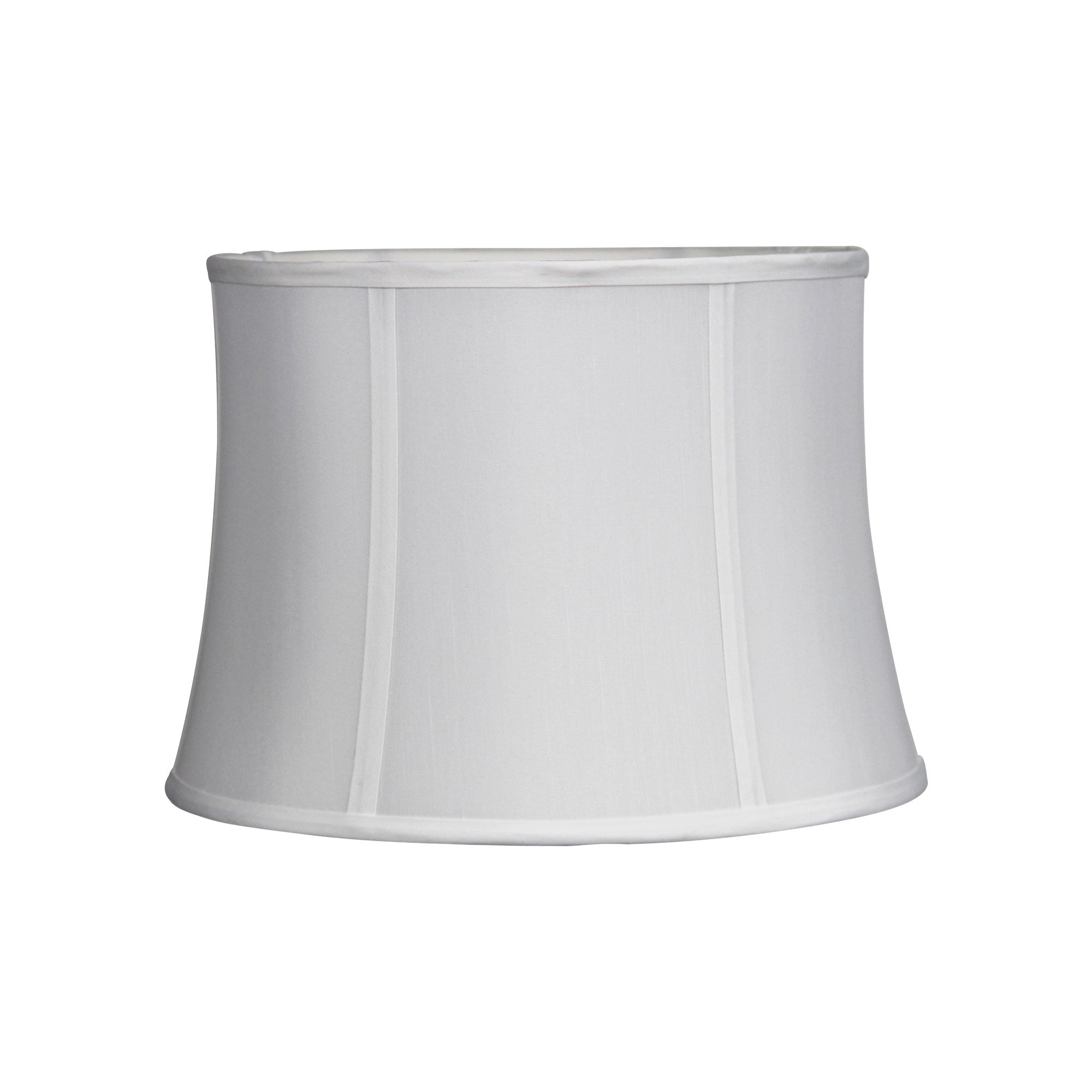 14 Inch White Shantung Empire Lamp Shade with Harp Mount - Elegant Lighting for Living Room, Bedroom & Dining Room Decor