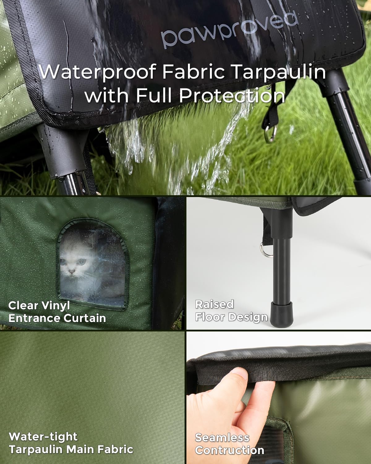Heated Outdoor Cat House - 100% Waterproof & Insulated Winter Shelter for Stray & Feral Cats with Heating Pad | Durable All-Weather Design for Community Cats in Cold Climates | Perfect for Backyards, Garages & Barns