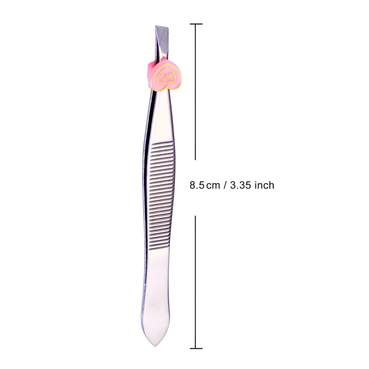 Premium Stainless Steel Facial Hair & Eyebrow Tweezers - Slant Tip for Precise Grooming - Perfect for Eyebrows, Chin, Upper Lip & Unwanted Facial Hair Removal at Home or Salon