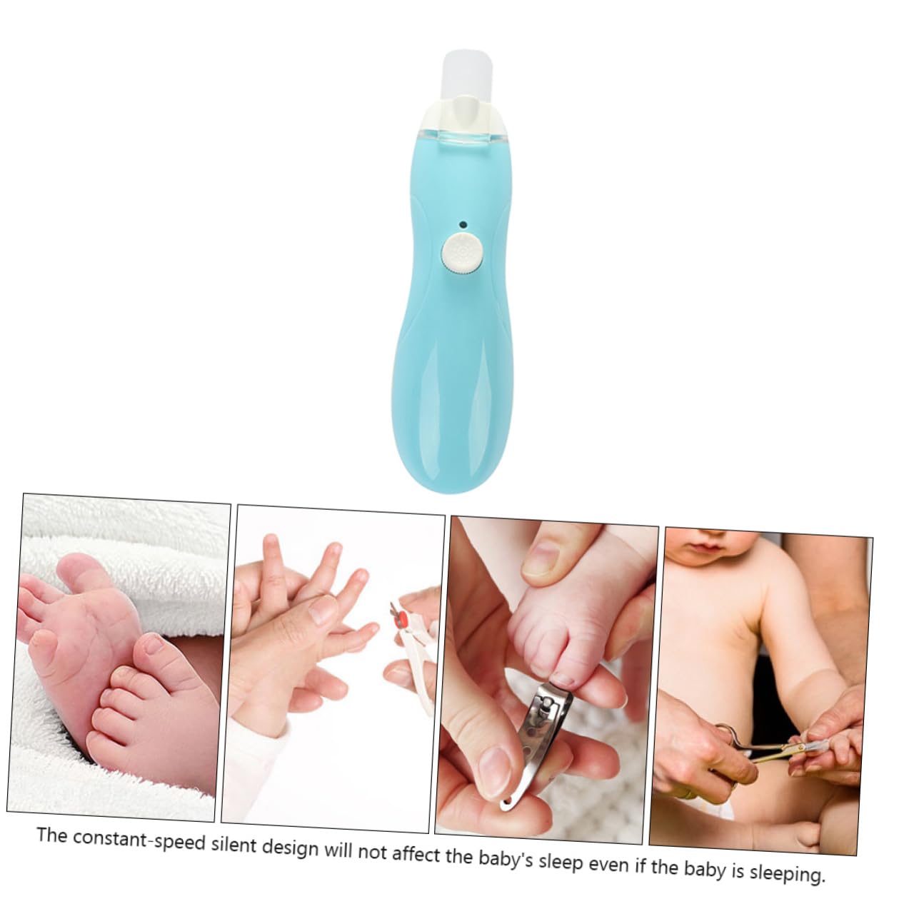 CATIEBYE Electric Nail Grinder & Trimmer Kit - Safe Baby Nail Clippers for Newborns & Kids - Gentle Nail Care with ABS Material - Perfect for Home Use & Travel
