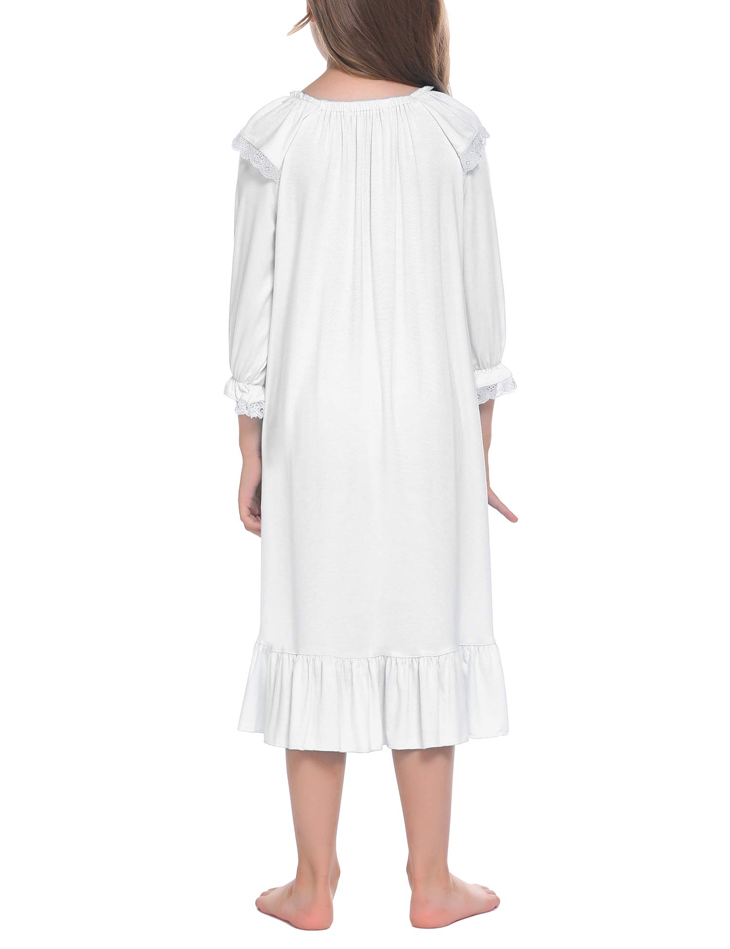 Ekouaer Soft Princess Nightgowns for Girls - Comfortable Sleep Shirt for Kids - Perfect for Bedtime, Sleepovers & Cozy Nights at Home