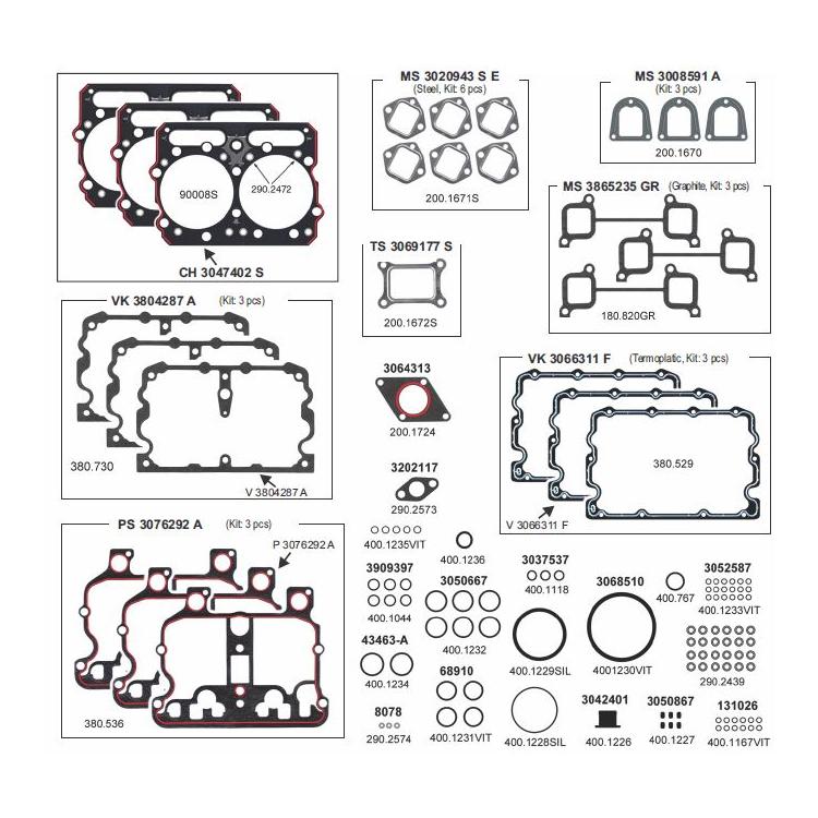 Upper Gasket Set For Cummins N14 Engine - Complete Seal Kit for Diesel Truck Repair | Perfect for Overhaul, Maintenance & Performance Upgrades