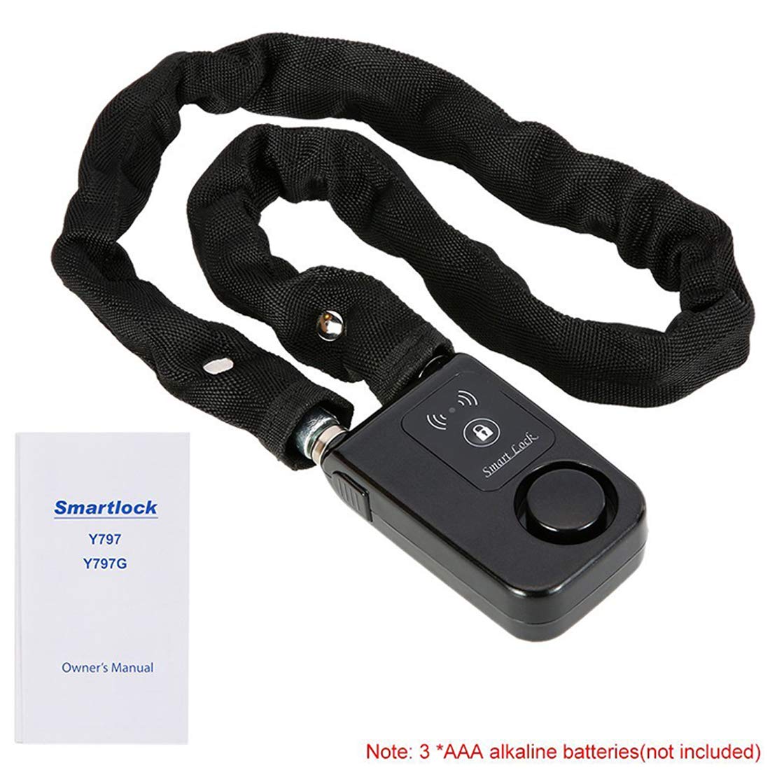 Smart Bluetooth Bike Lock - Keyless Anti-Theft Chain Lock with 110dB Alarm & Phone App Control for Motorcycle, Gate, Door (31.5 Inch, Black) - Perfect for Urban Commuting & Home Security