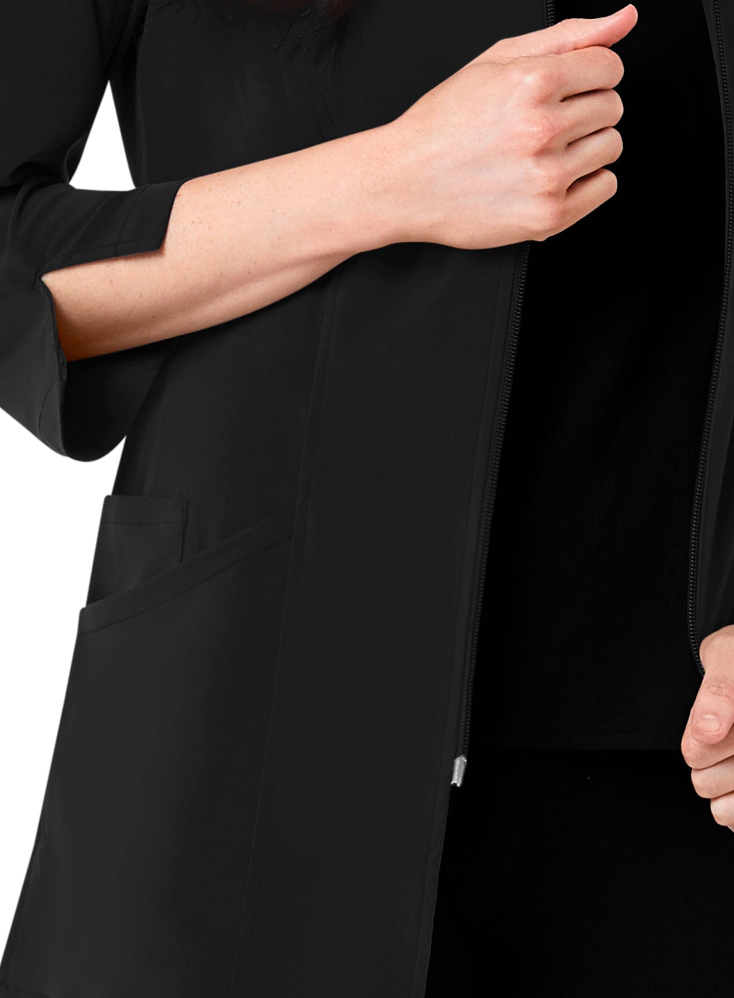 Women's 3/4 Sleeve Smart Lab Coat - Professional Medical Jacket for Doctors, Nurses & Scientists - Perfect for Hospitals, Clinics & Laboratories