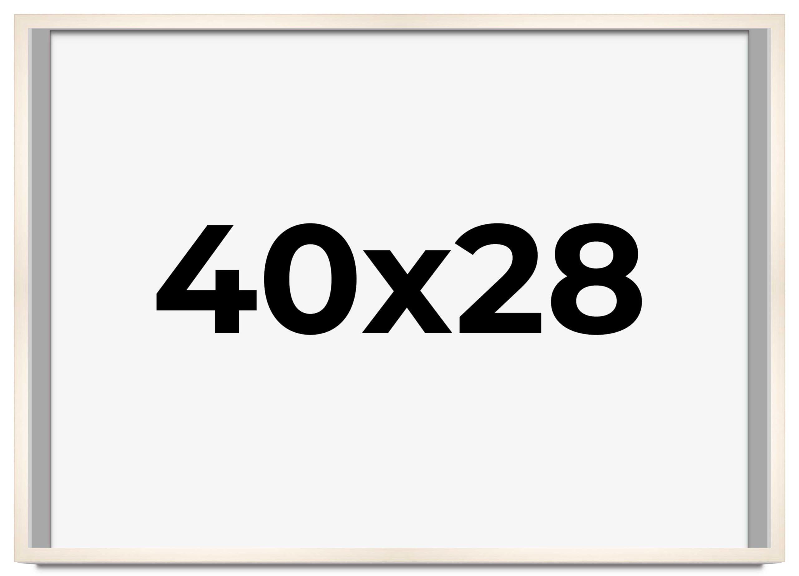 CountryArtHouse 40x28 Inch Whitewashed Solid Wood Picture Frame with UV Acrylic Plexiglass - Acid-Free Foam Backing & Hanging Hardware - Perfect for Wall Art, Family Photos, and Home Decor
