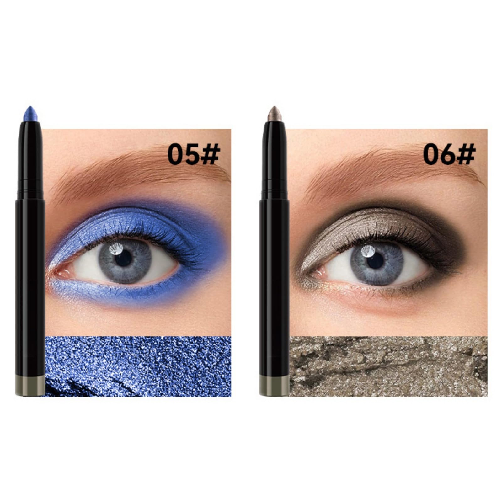 Hocossy Glitter Eyeliner & Highlighter Stick - Long Lasting Waterproof Eyeshadow for Party, Festival & Night Out Makeup