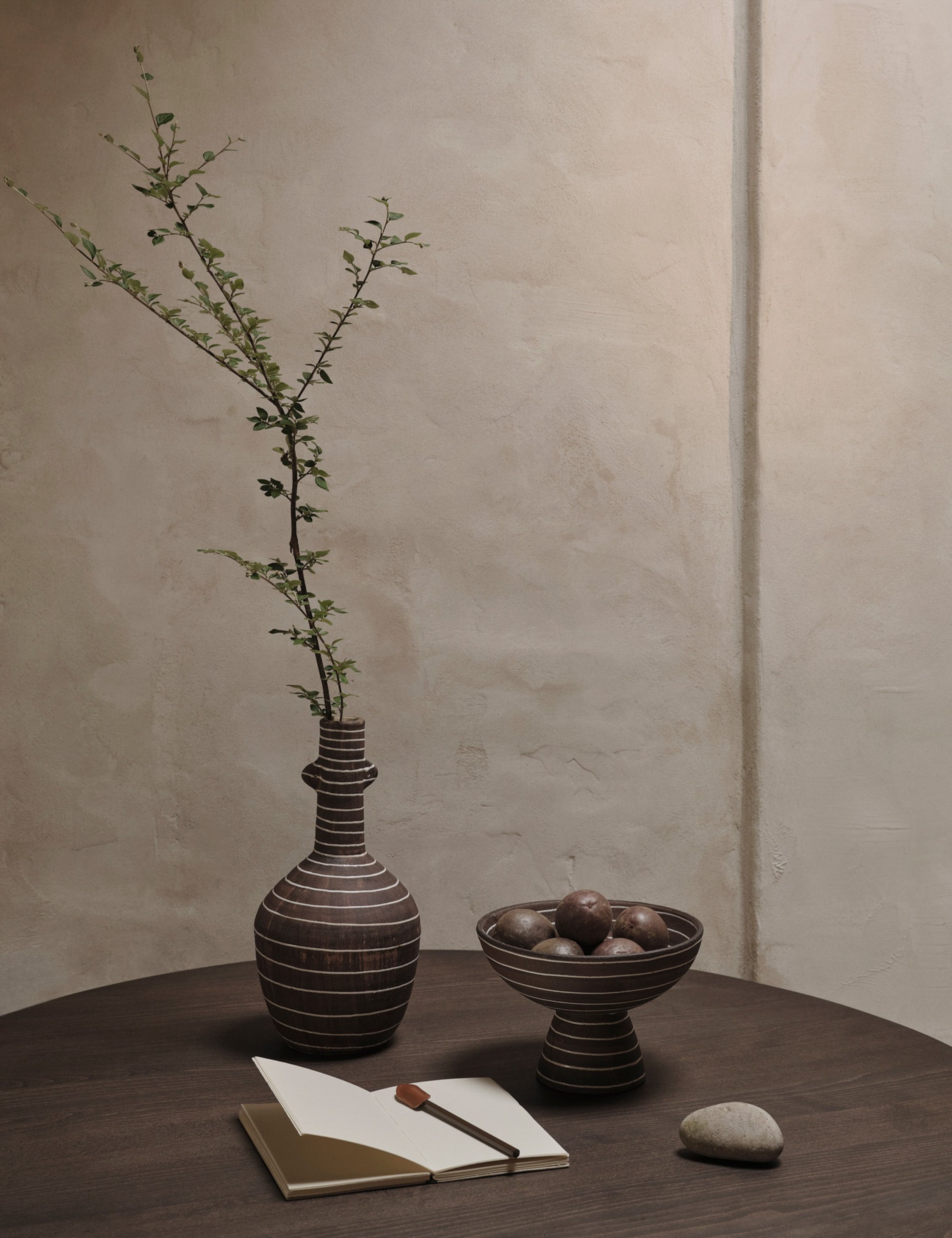 Ferm Living Brura Vase - Modern Ceramic Home Decor for Flowers & Centerpieces | Perfect for Living Room, Dining Table & Wedding Decor
