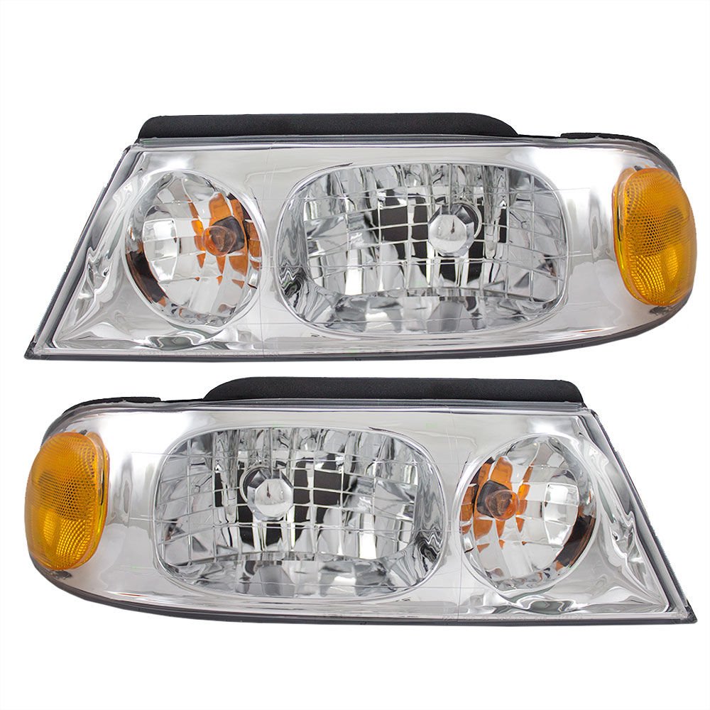 Rexhall RexAir 2001-2005 RV Motorhome Replacement Headlight Pair (Left & Right) with Bulbs - Perfect for Road Trips & Camping Adventures