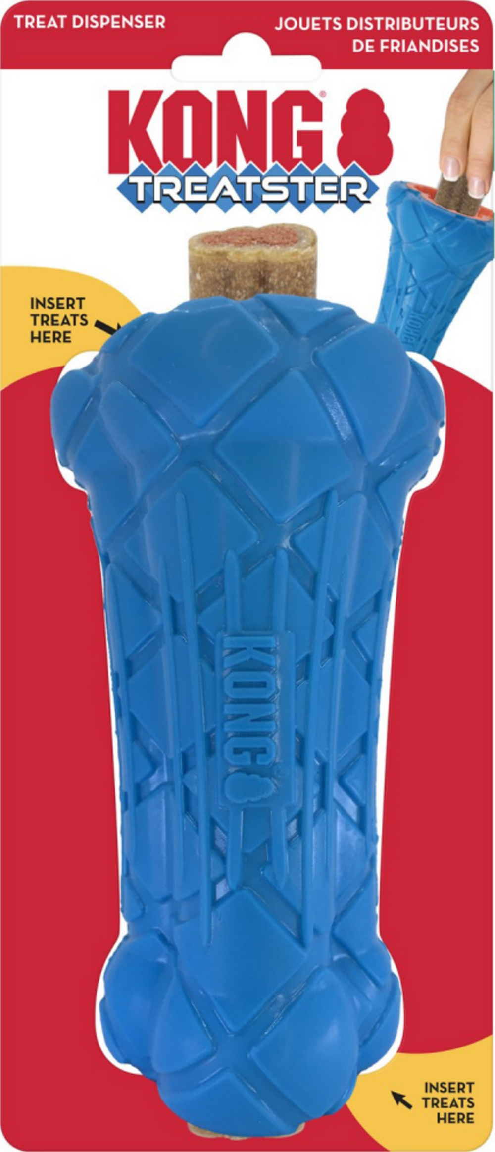 KONG Treatster Treat Dispenser Dog Toy - Interactive Puzzle Feeder for Small & Large Dogs - Slow Feeding & Mental Stimulation - Perfect for Training, Boredom Relief & Mealtime Fun
