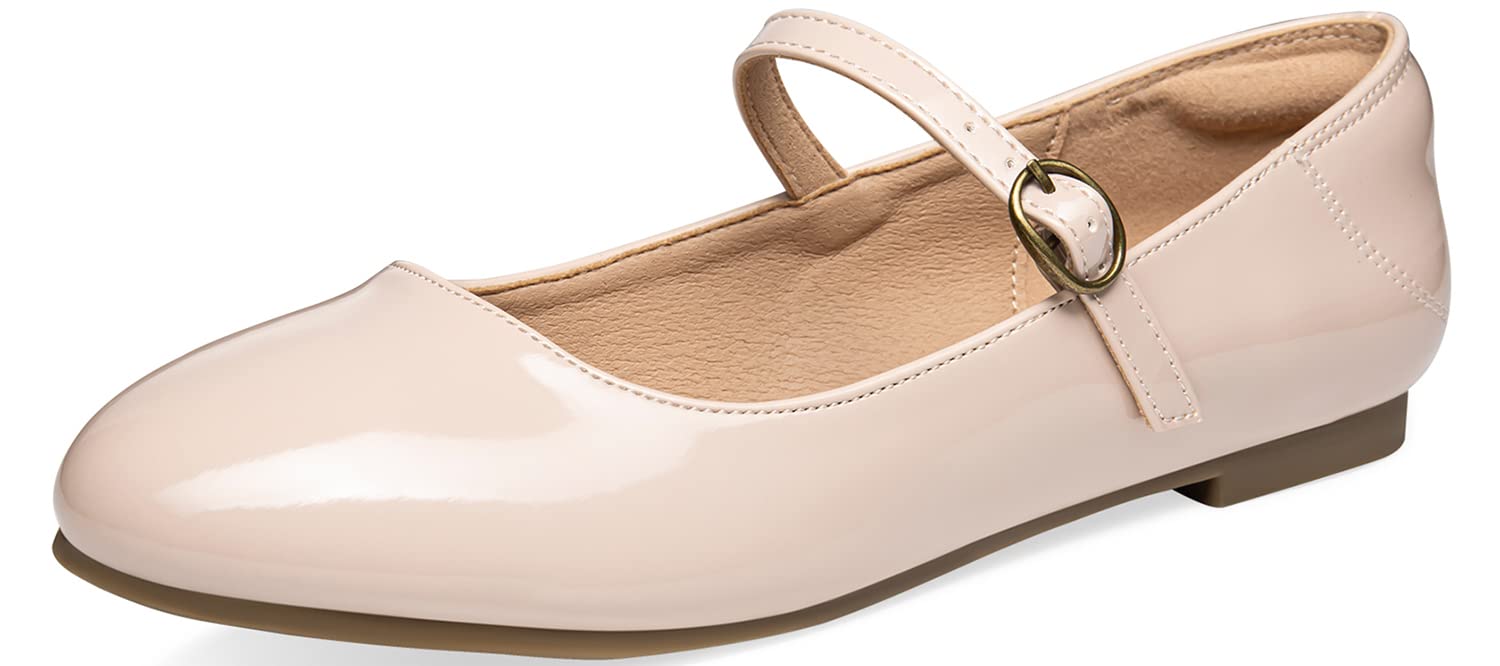 Rekayla Women's Mary Jane Flats - Comfortable Dressy Ballet Shoes with Round Toe Slip-On Design | Perfect for Work, Weddings & Casual Outfits