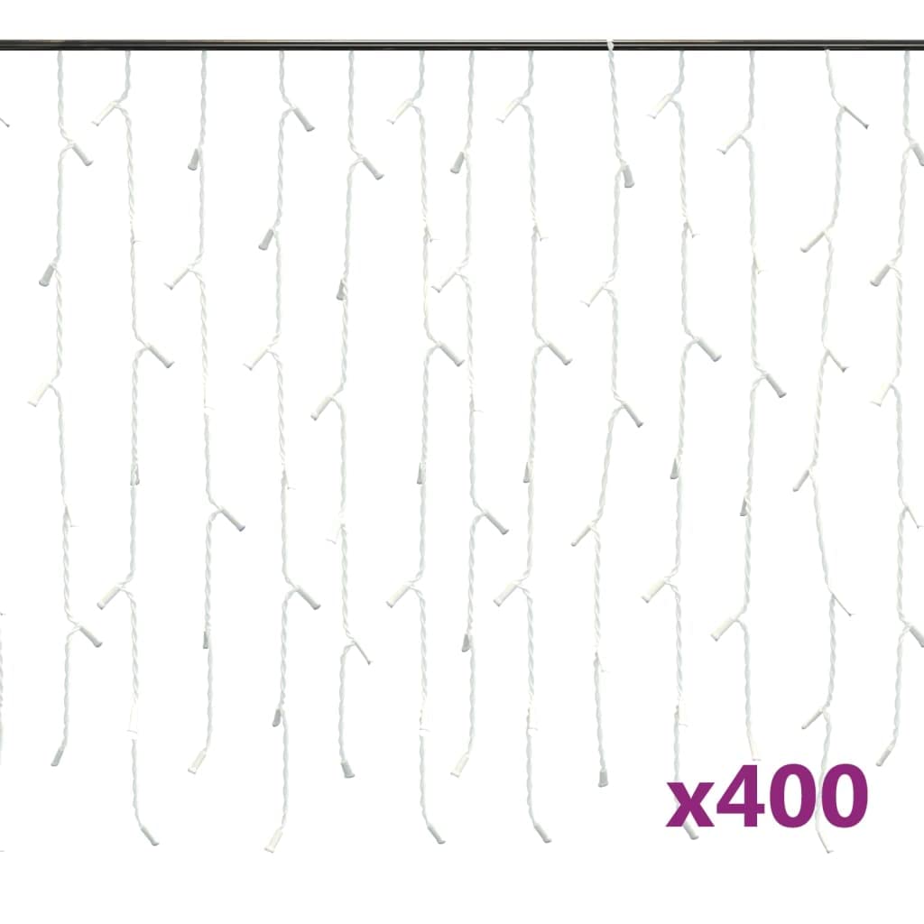 vidaXL 400 LED Blue Icicle Christmas Lights - 393.7