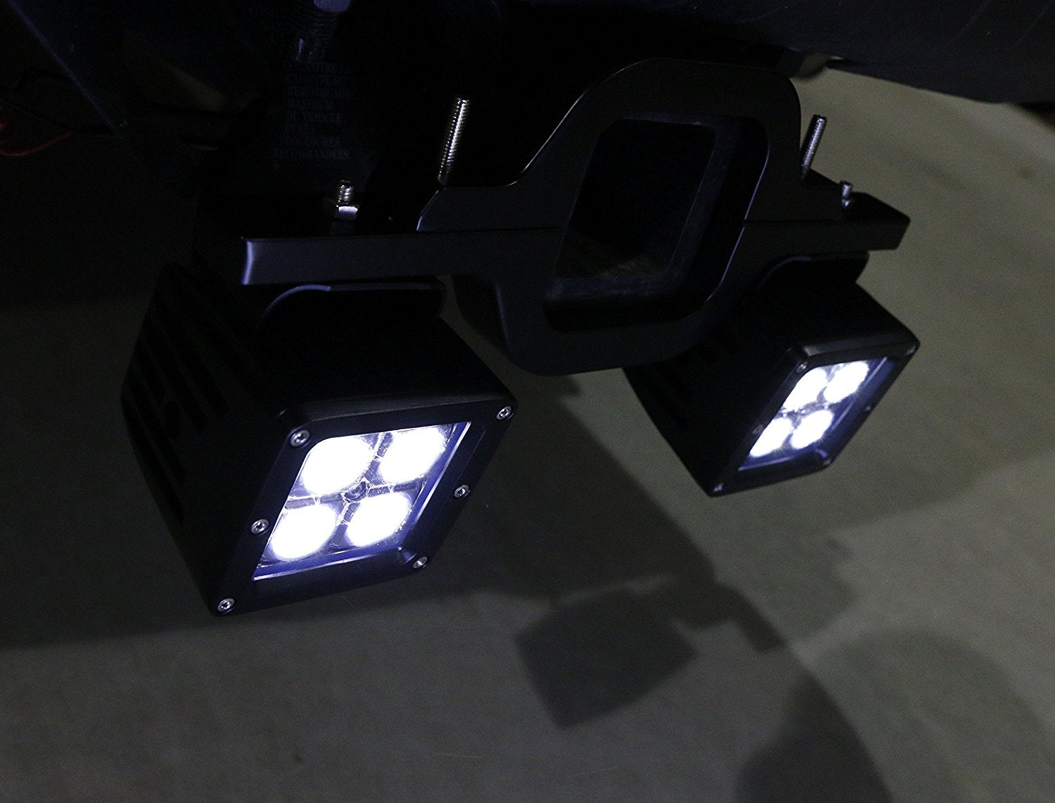 40W CREE LED Pods with Backup Reverse Light & Tow Hitch Brackets for Off-Road 4x4 Truck SUV - Perfect for Night Driving, Camping, and Off-Road Adventures